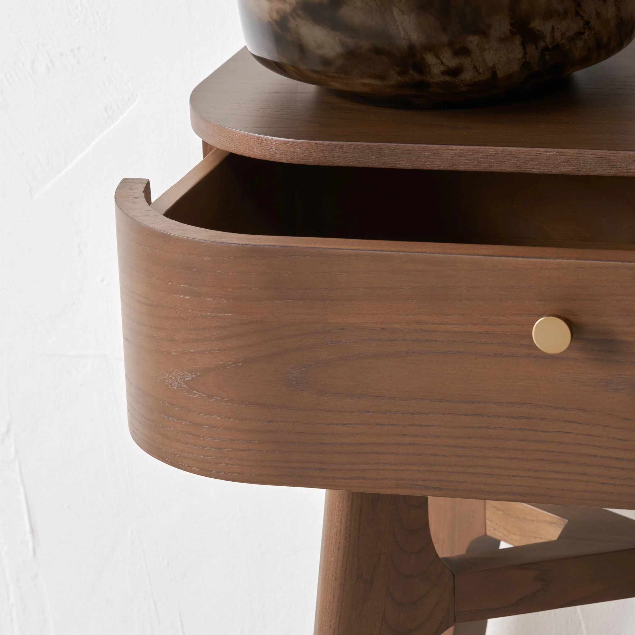 Elias Dark Ash 2 Drawer Console Table - Image 8