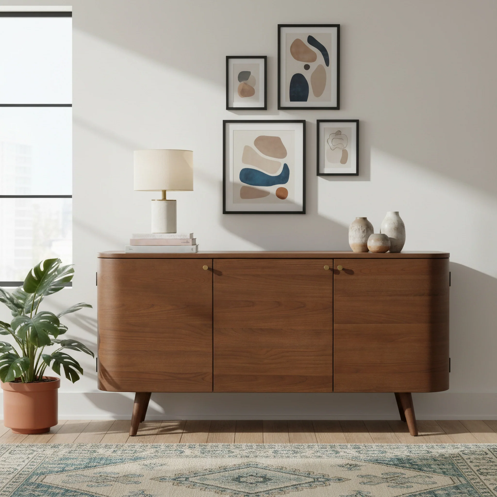 Elias Dark Ash 3 Door Sideboard - Image 2