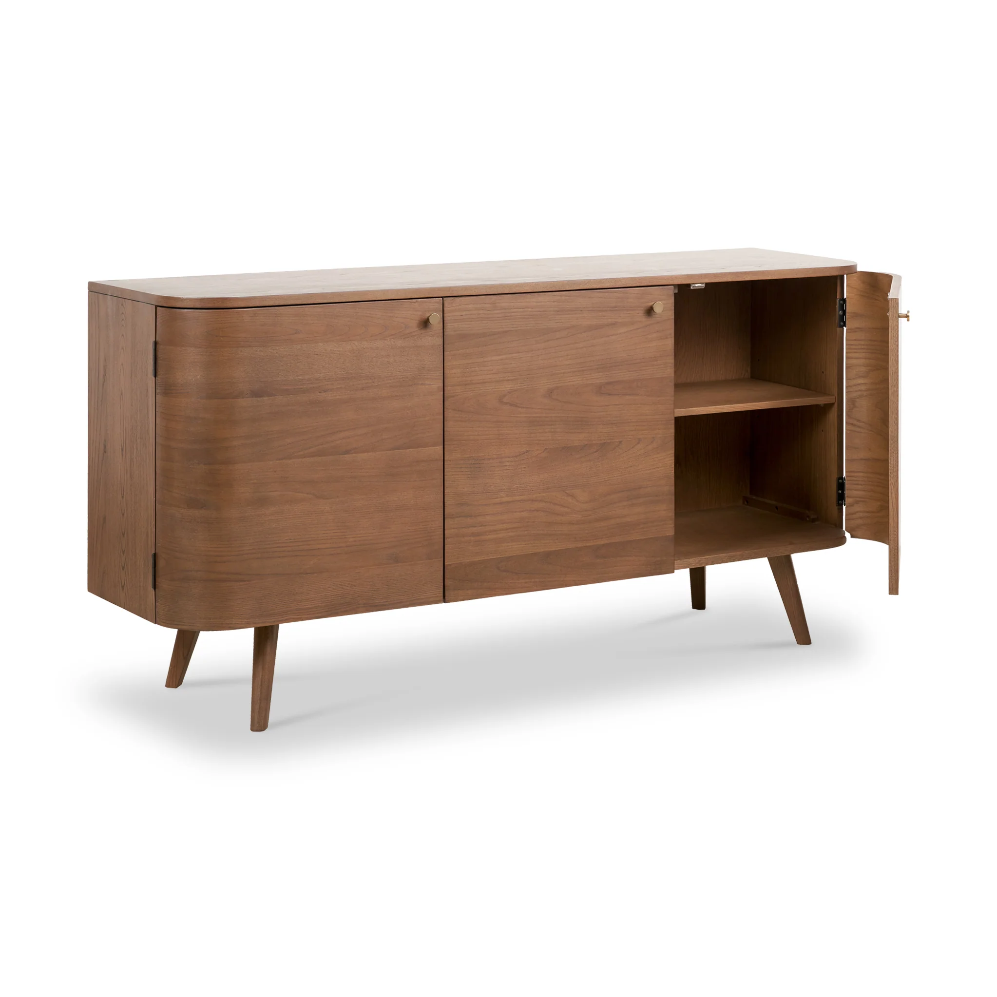 Elias Dark Ash 3 Door Sideboard - Image 4