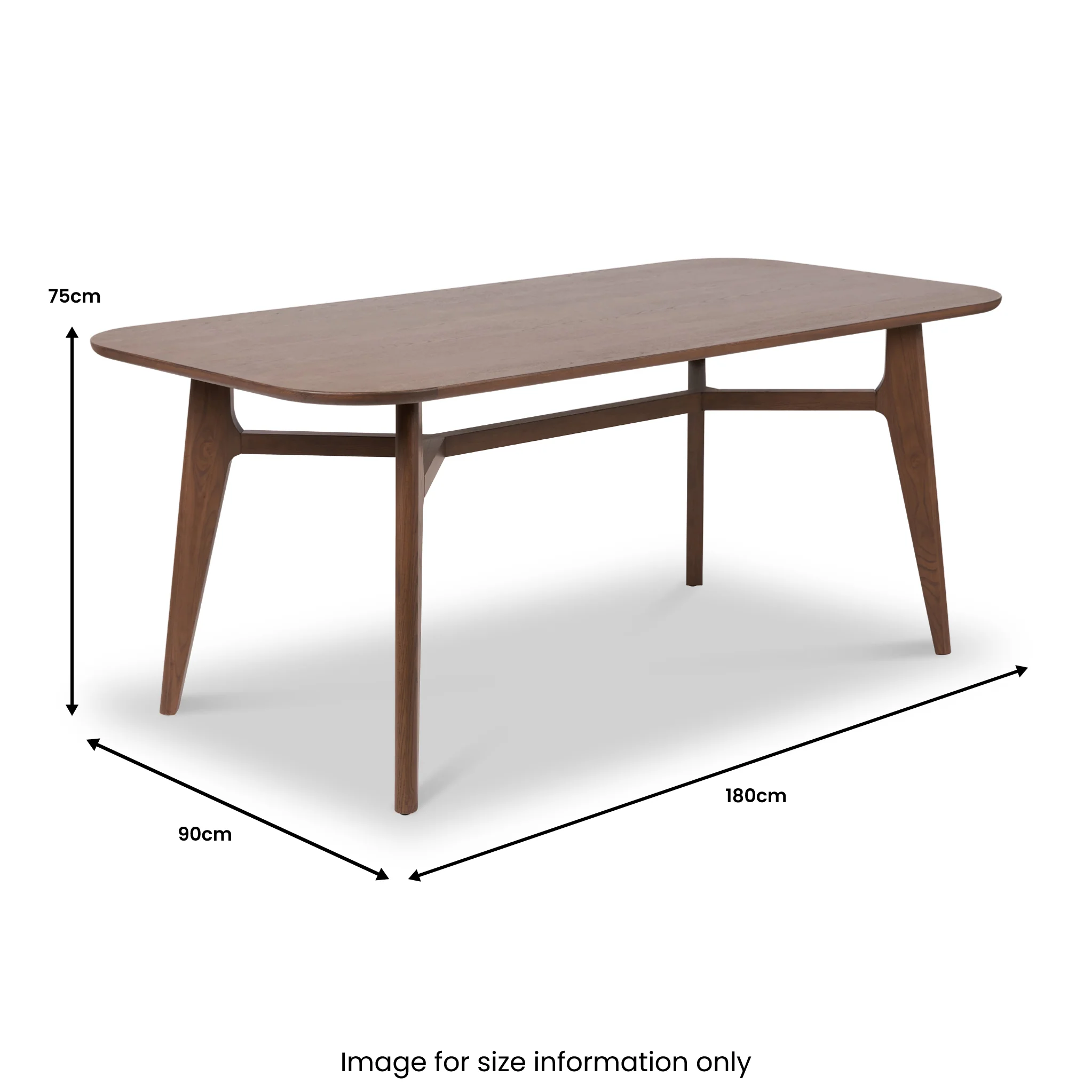 Elias Dark Ash Retro Dining Table and 6 Chairs - Image 7