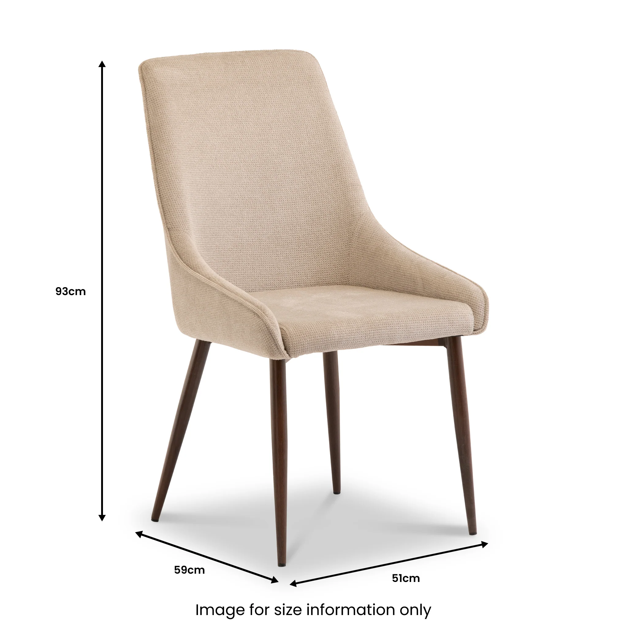 Elias Soft Touch Fabric Dining Chair - Image 5