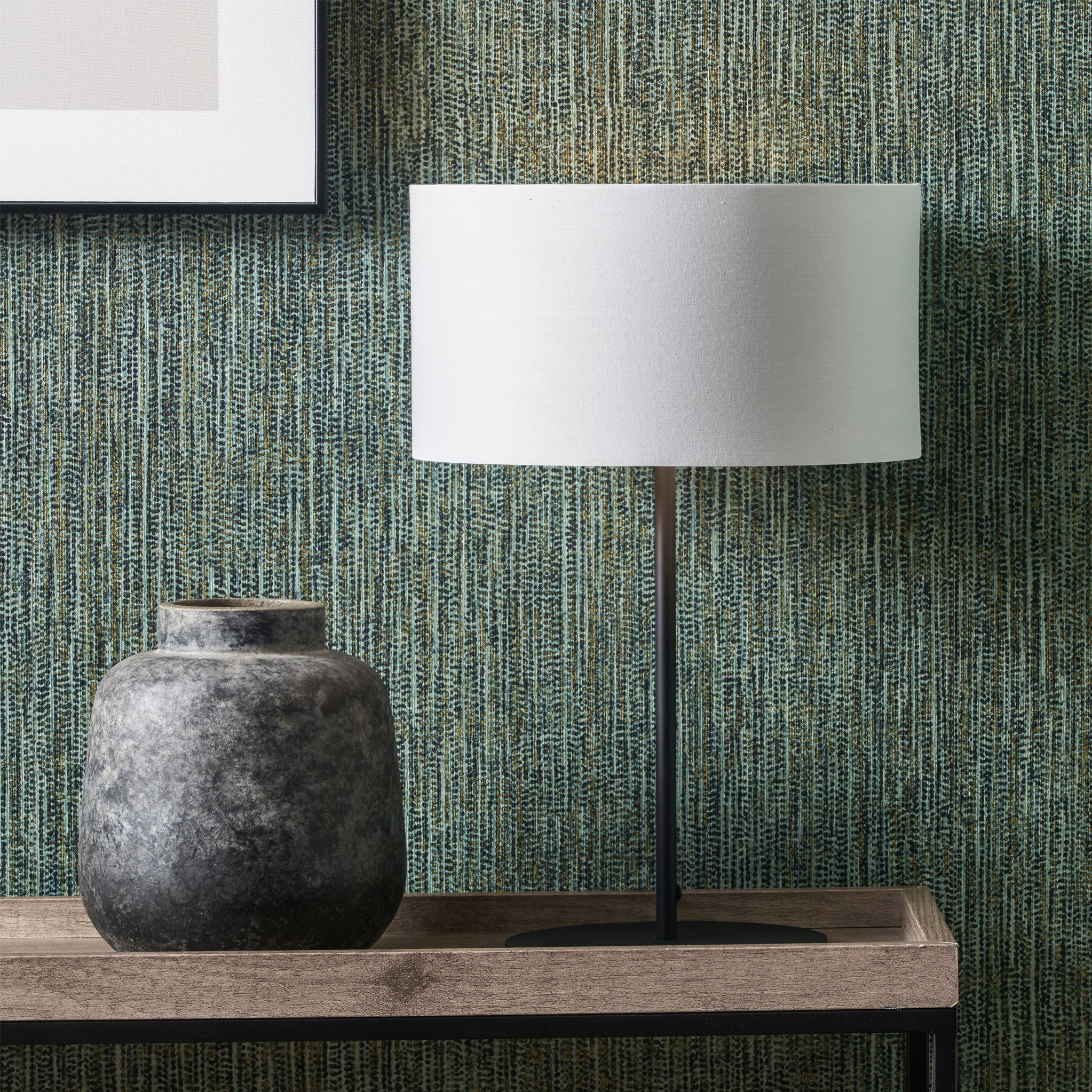 Elin Matt Black & Ivory Table Lamp - Image 2