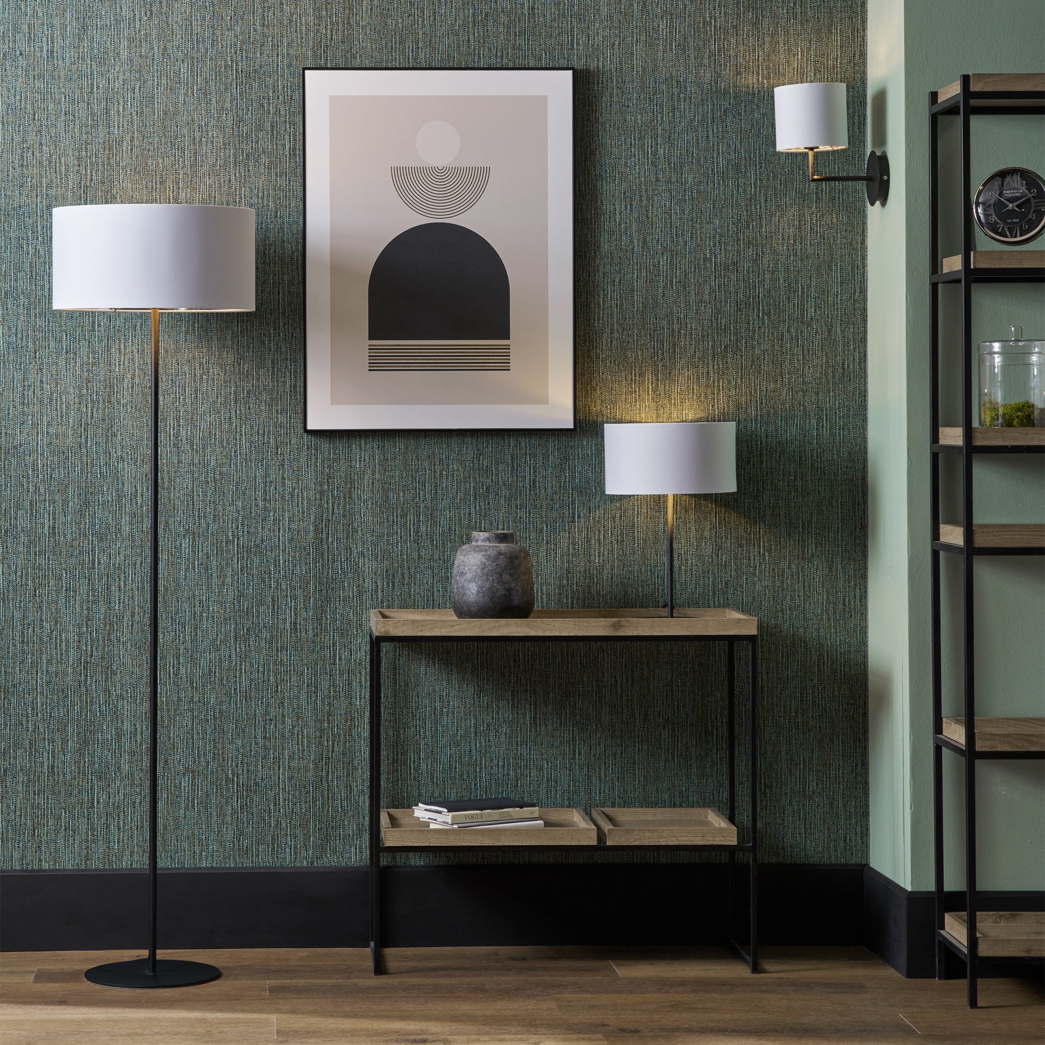 Elin Matt Black & Ivory Table Lamp - Image 5