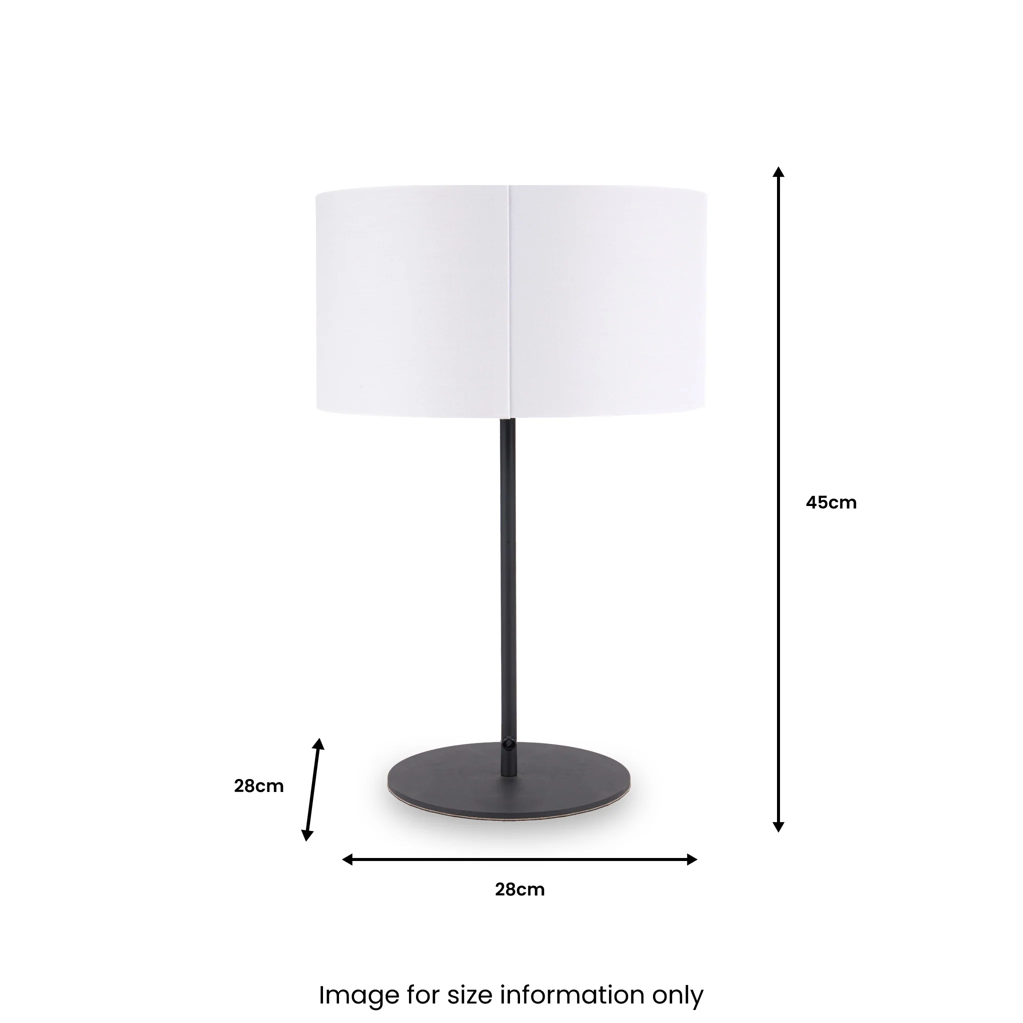 Elin Matt Black & Ivory Table Lamp - Image 6