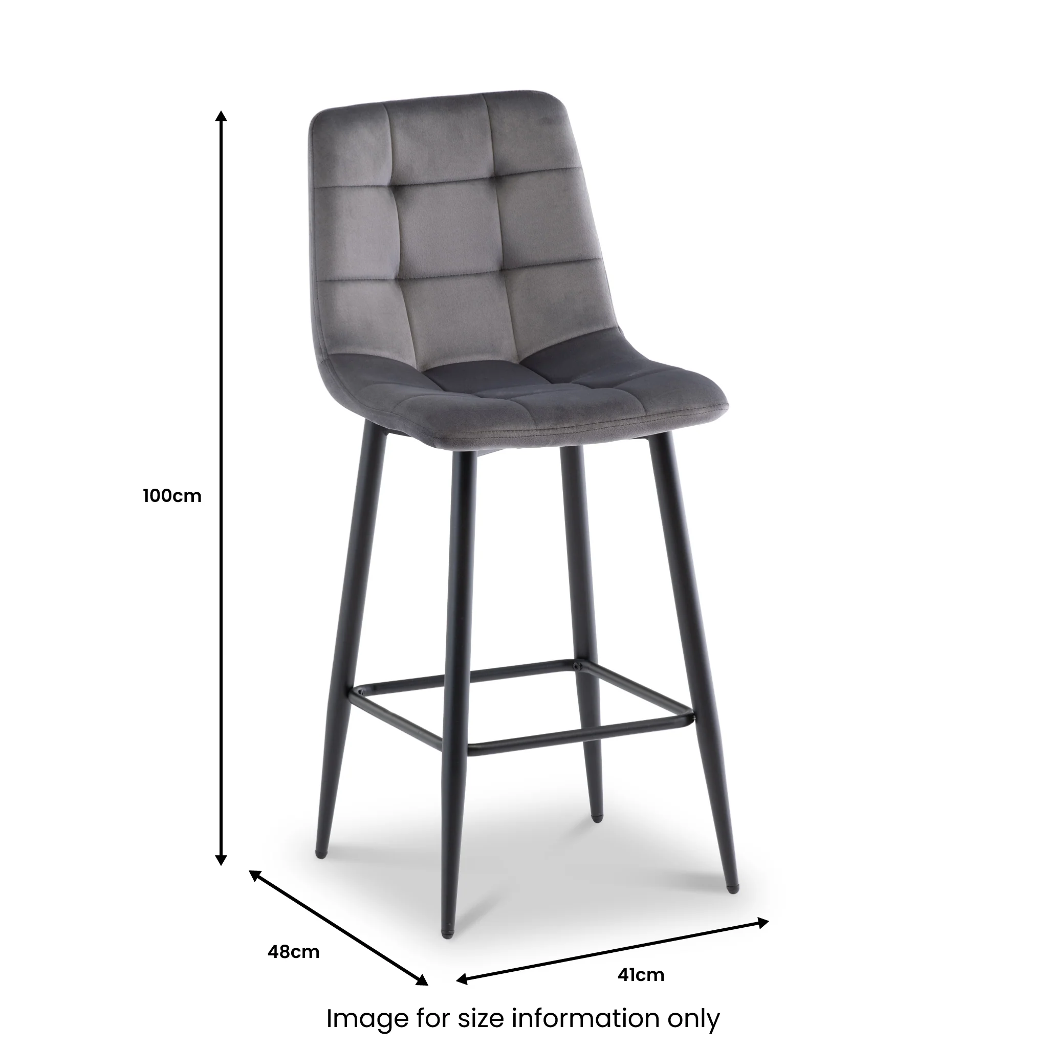 Elin Velvet Bar Stool - Image 12