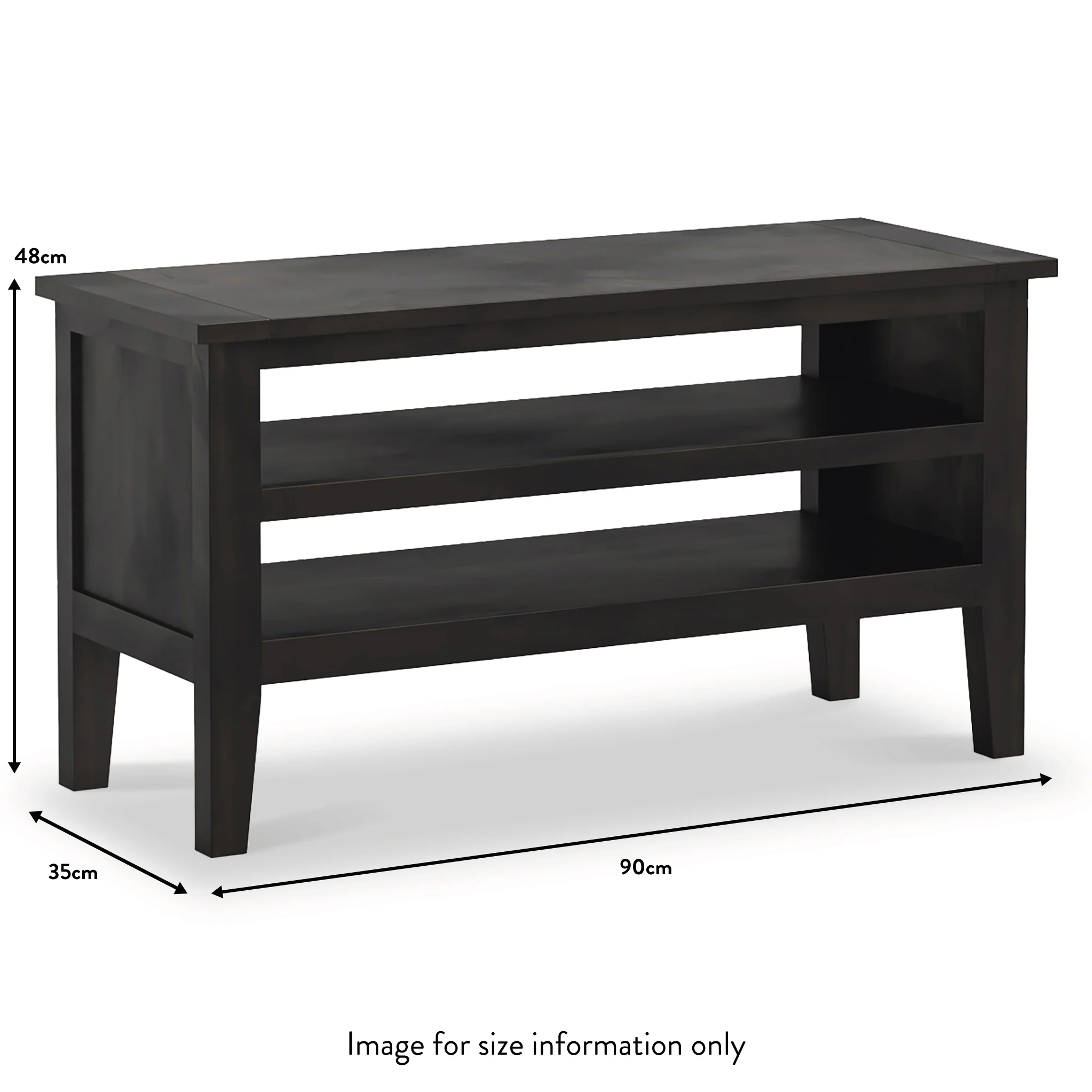Elise Acacia 90cm Small TV Unit - Image 10