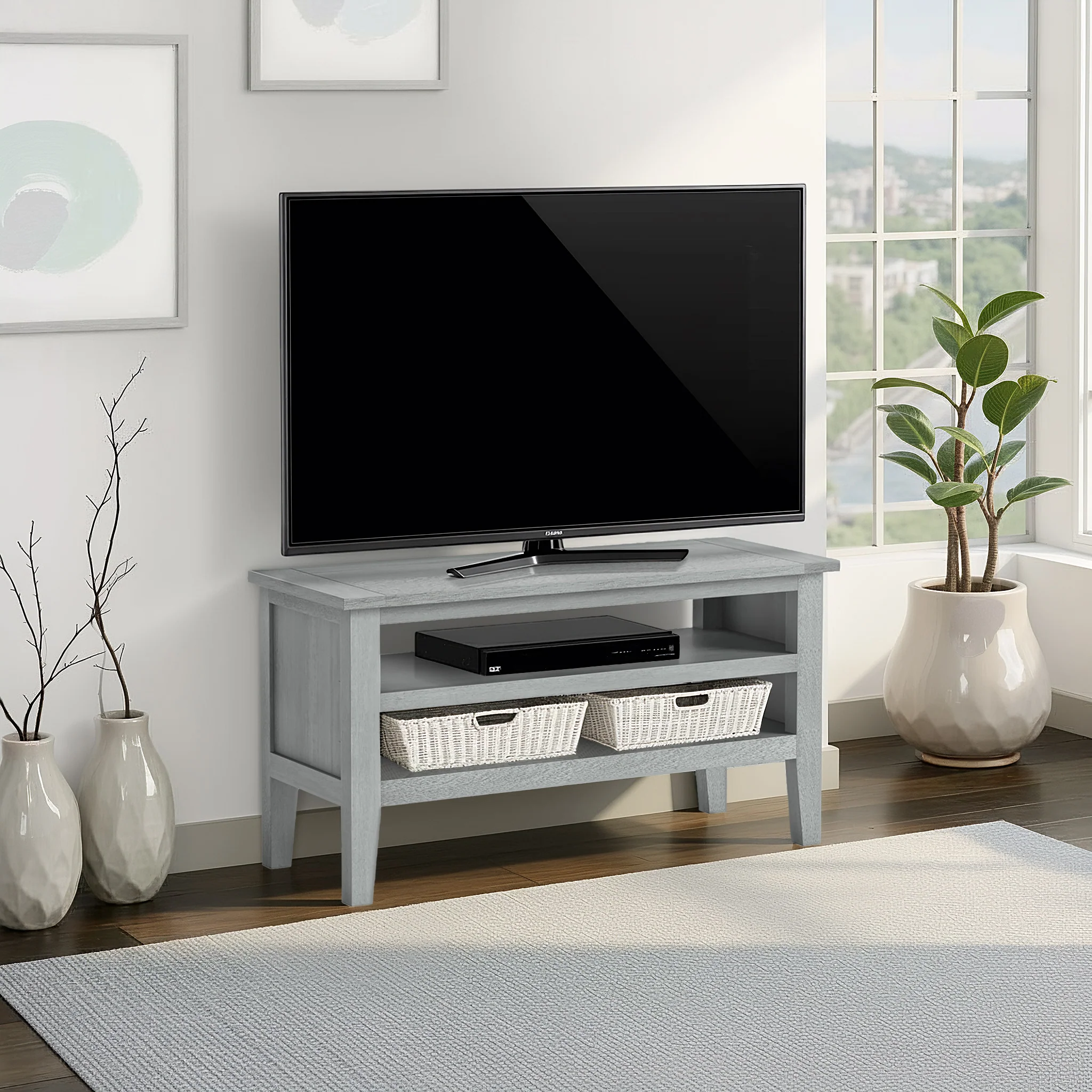 Elise Acacia 90cm Small TV Unit - Image 2