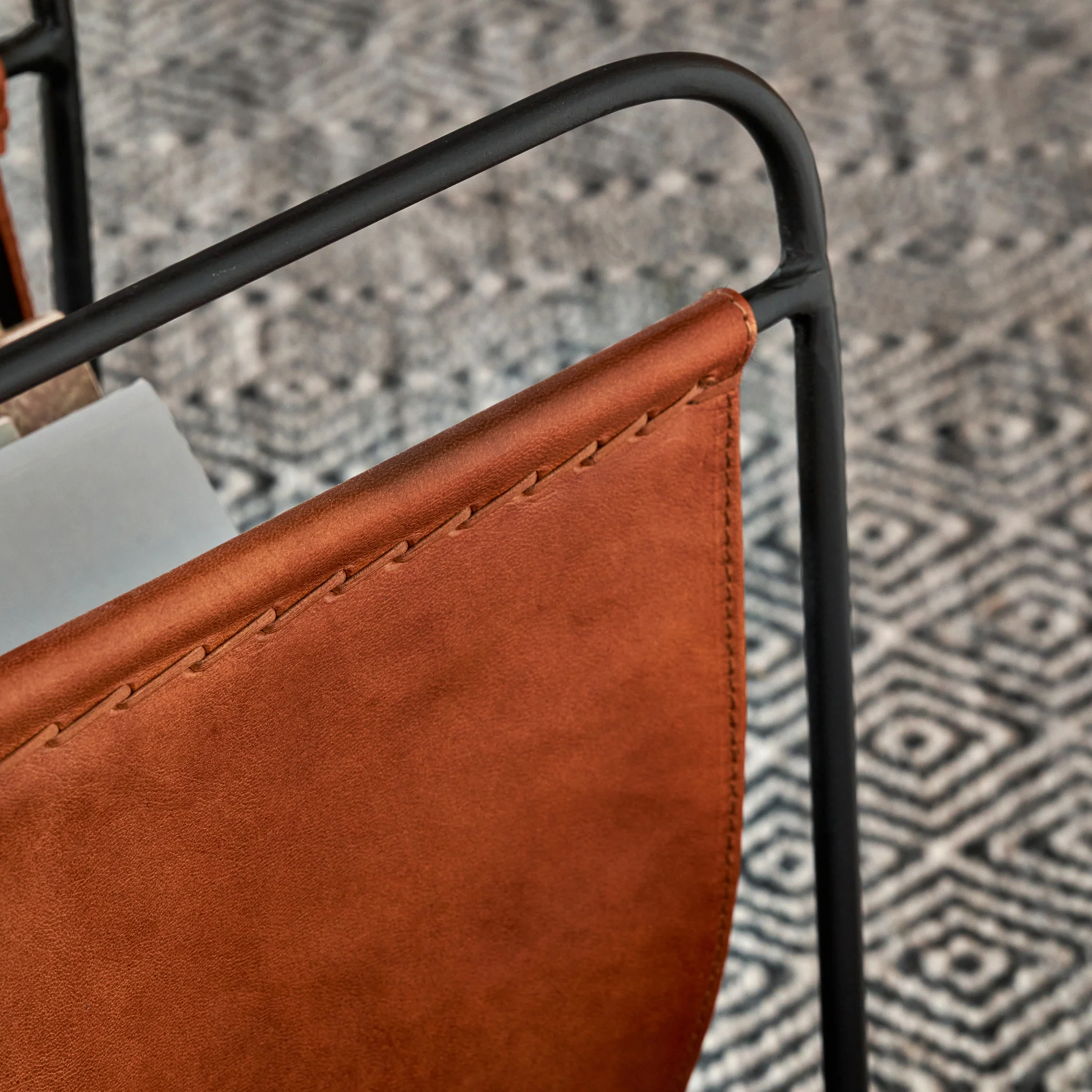Eliseo Leather Magazine Rack - Image 2