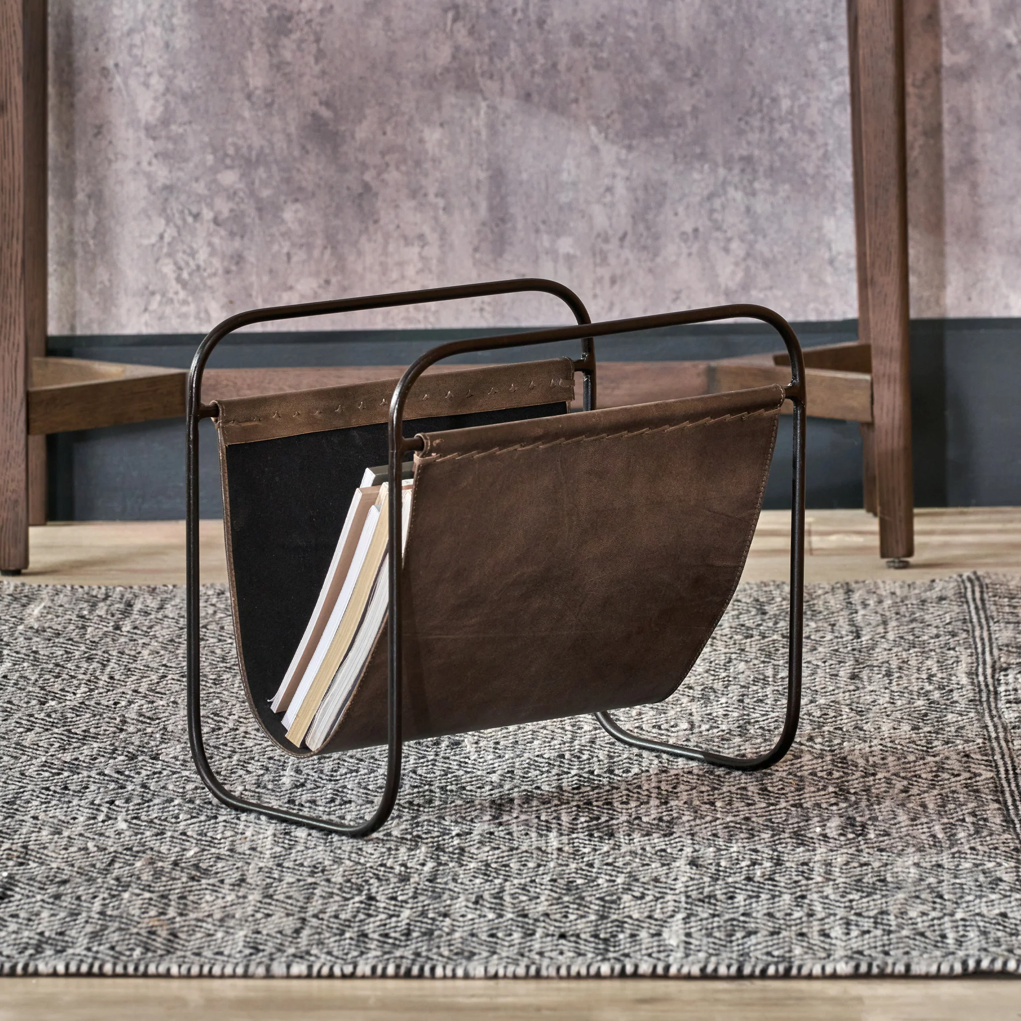 Eliseo Leather Magazine Rack - Image 5
