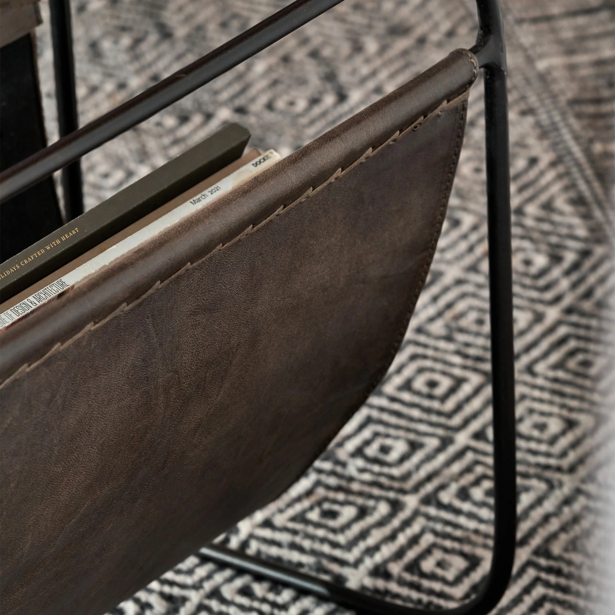 Eliseo Leather Magazine Rack - Image 8