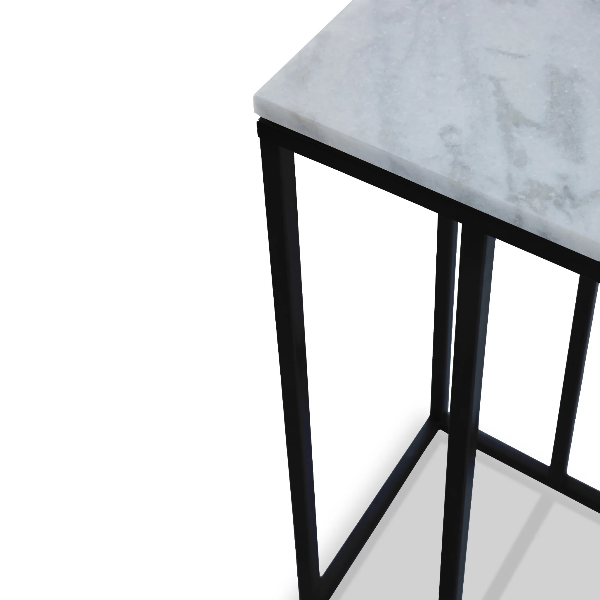 Elissa Marble Side Table with Black Leg - Image 19