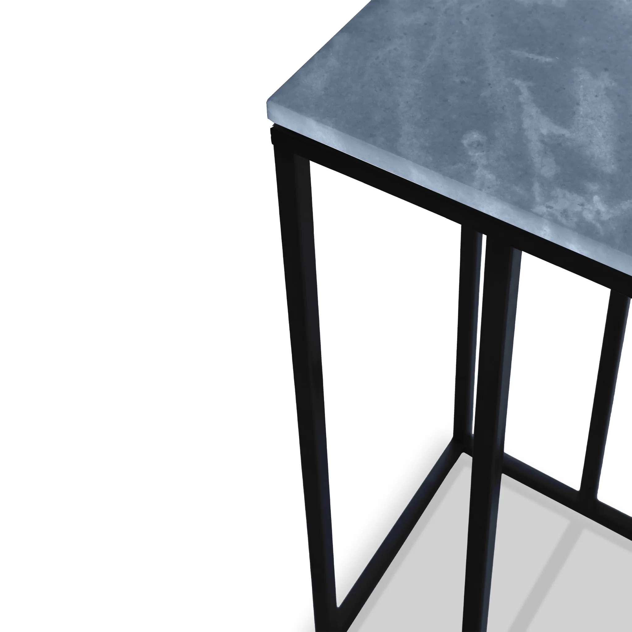 Elissa Marble Side Table with Black Leg - Image 6