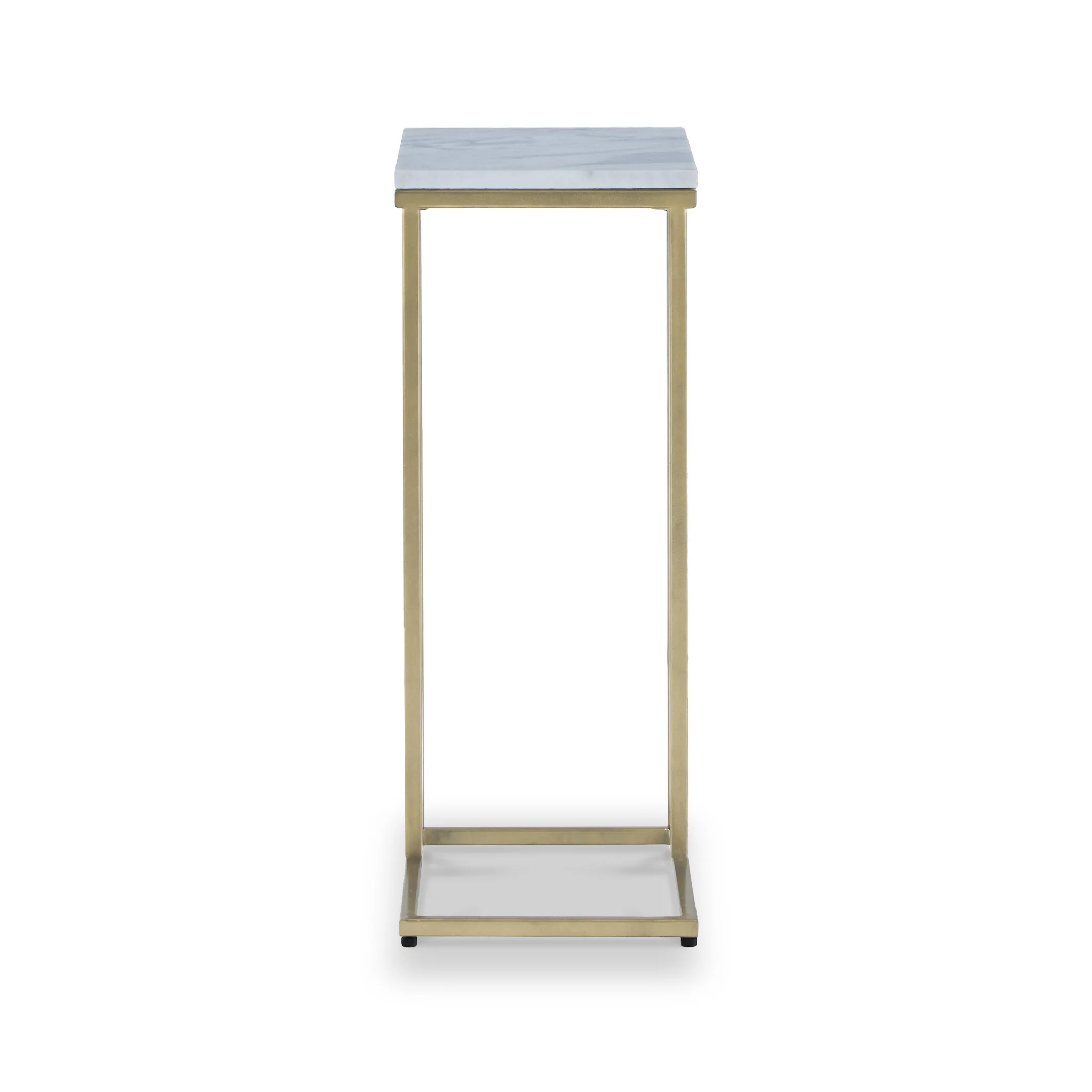 Elissa White Marble Side Table with Gold Leg - Image 11