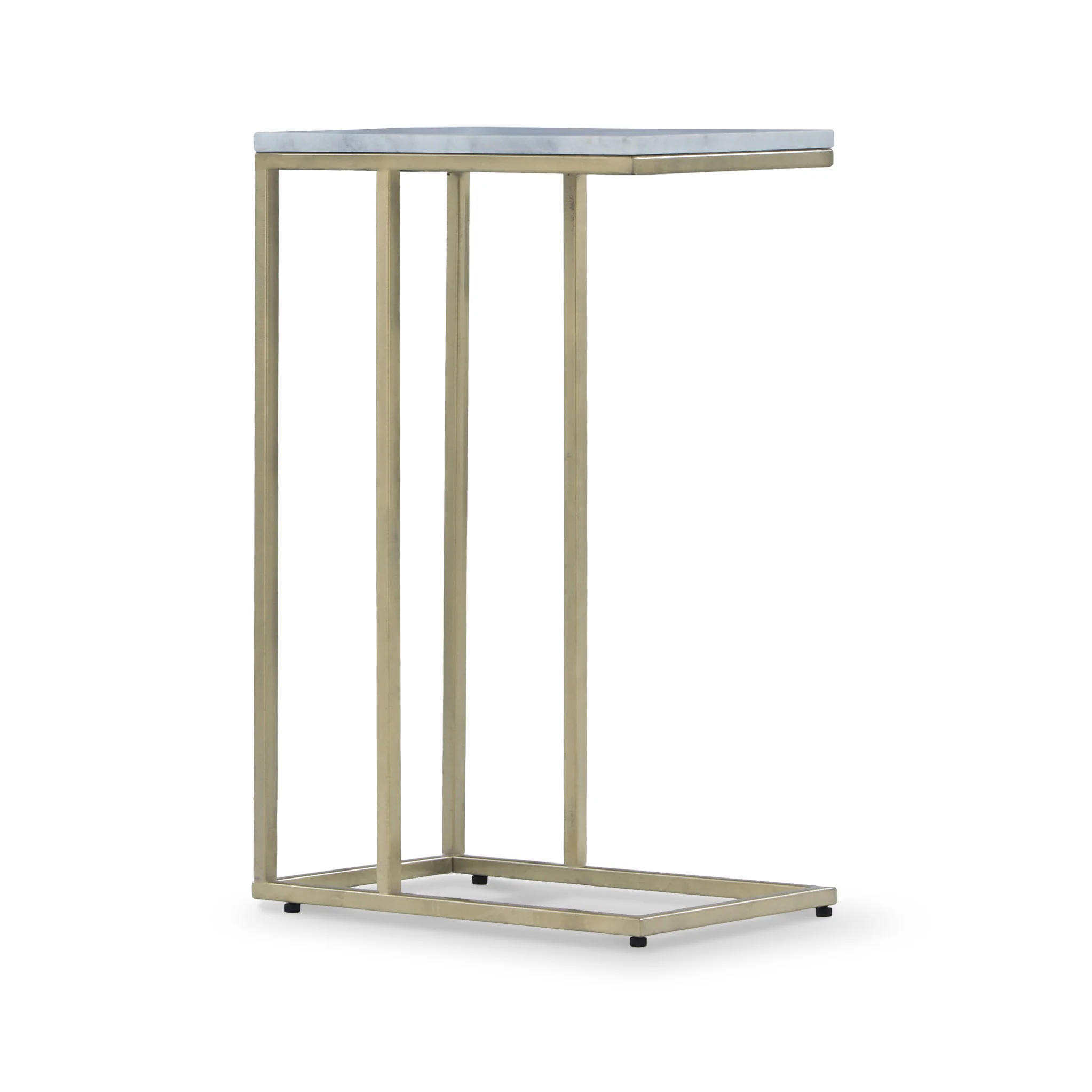 Elissa White Marble Side Table with Gold Leg - Image 12