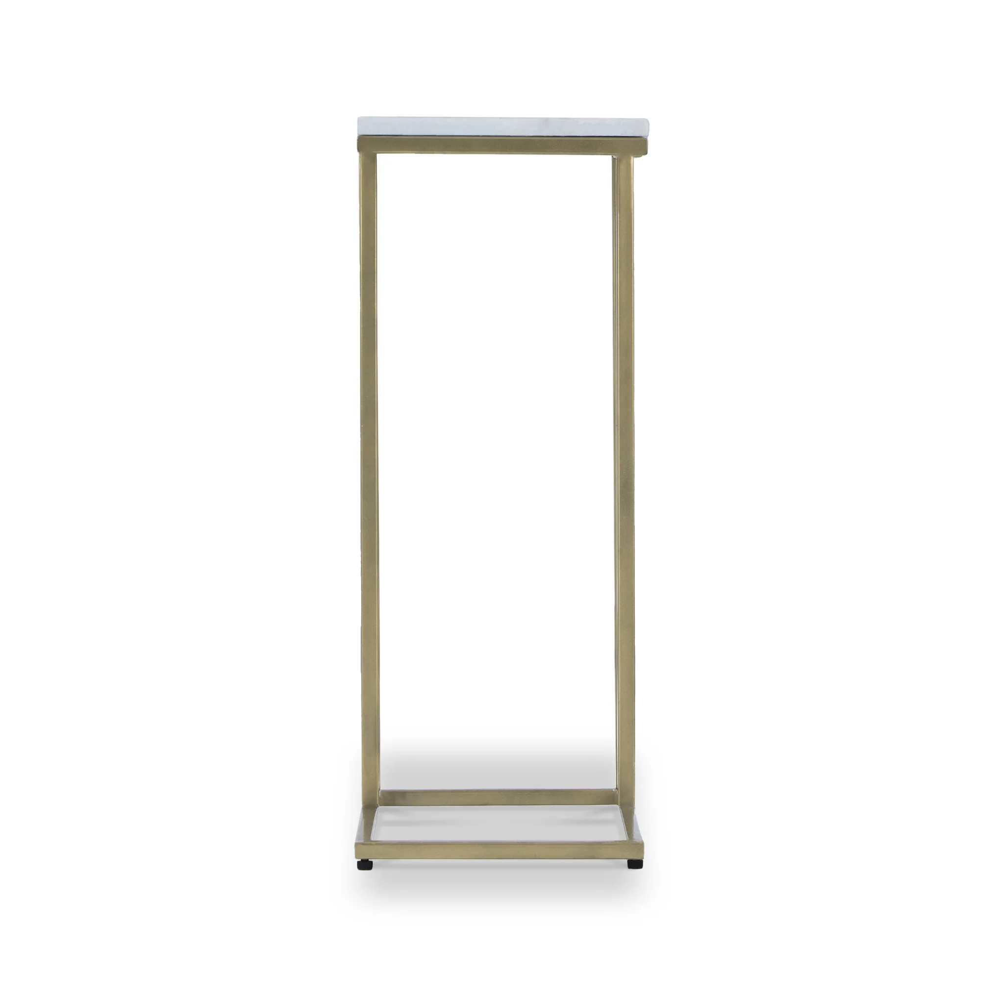 Elissa White Marble Side Table with Gold Leg - Image 13