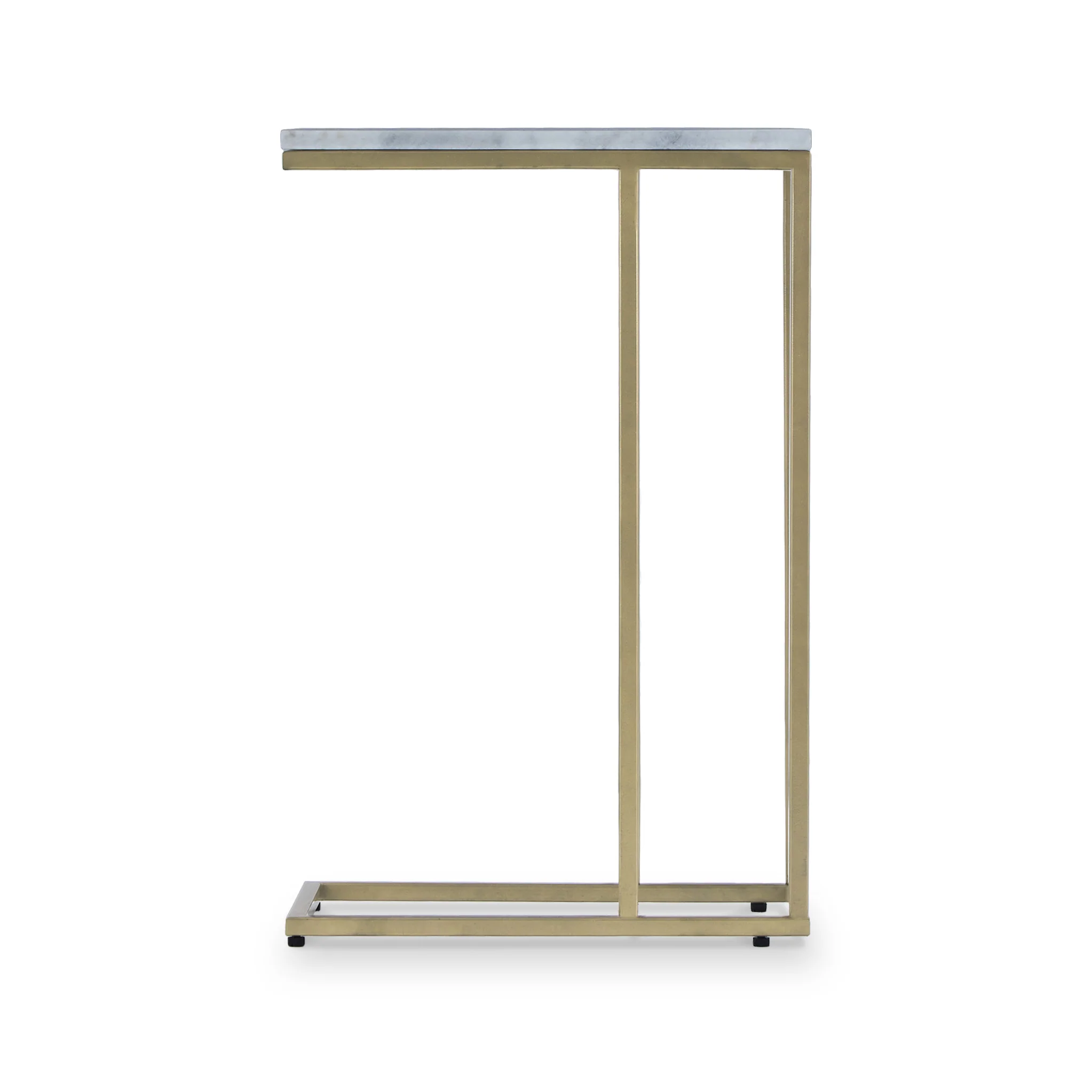 Elissa White Marble Side Table with Gold Leg - Image 14