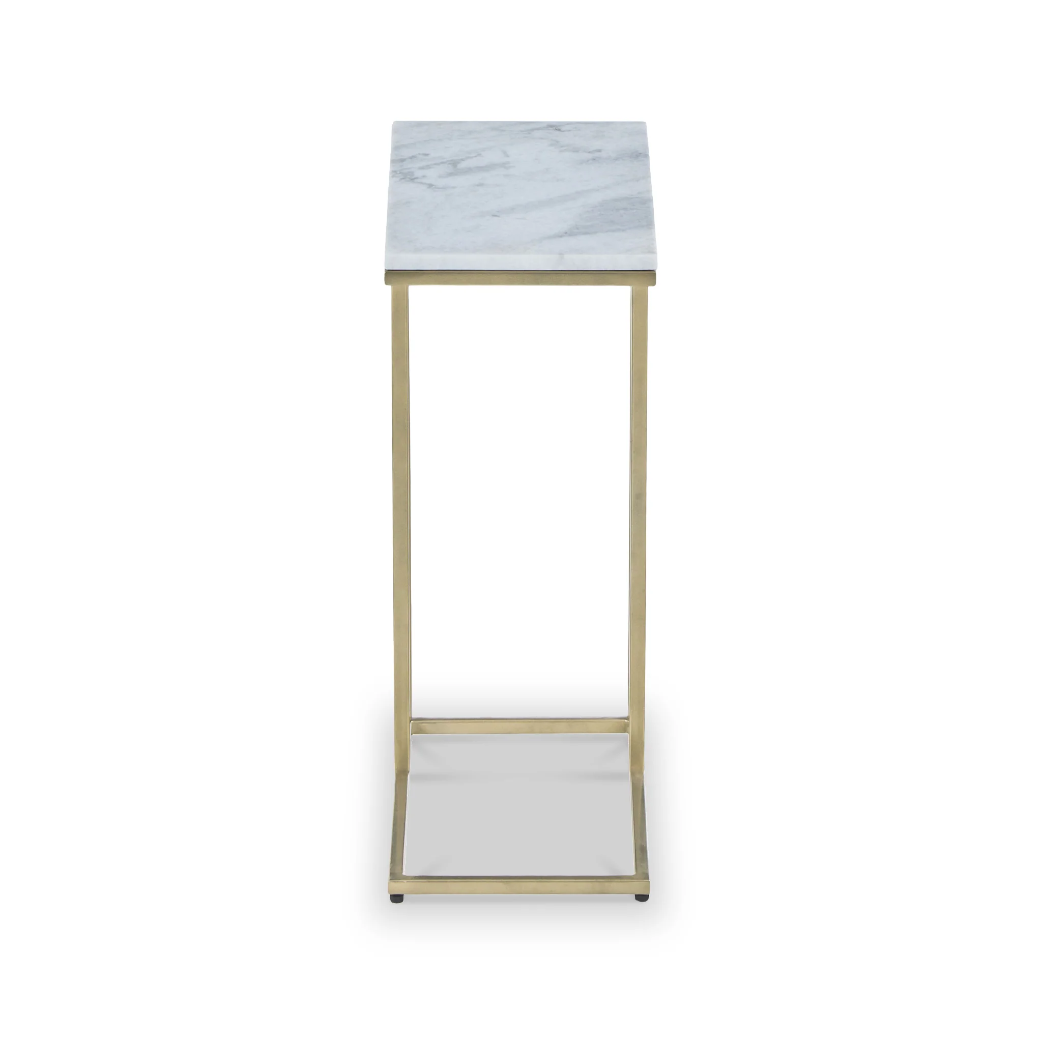 Elissa White Marble Side Table with Gold Leg - Image 5