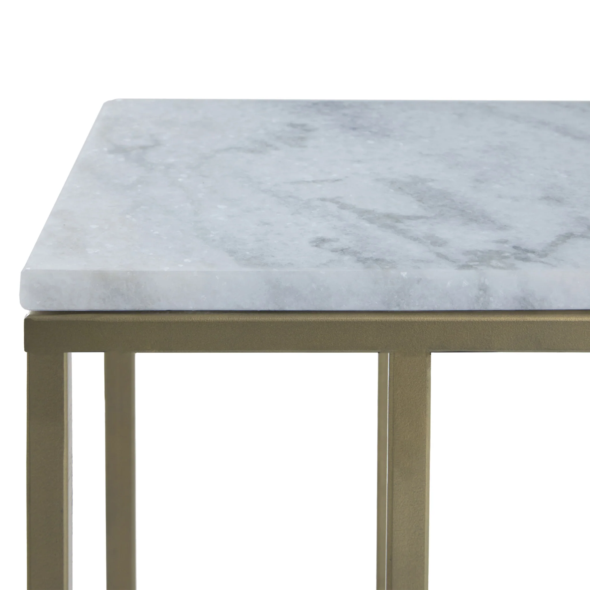 Elissa White Marble Side Table with Gold Leg - Image 6