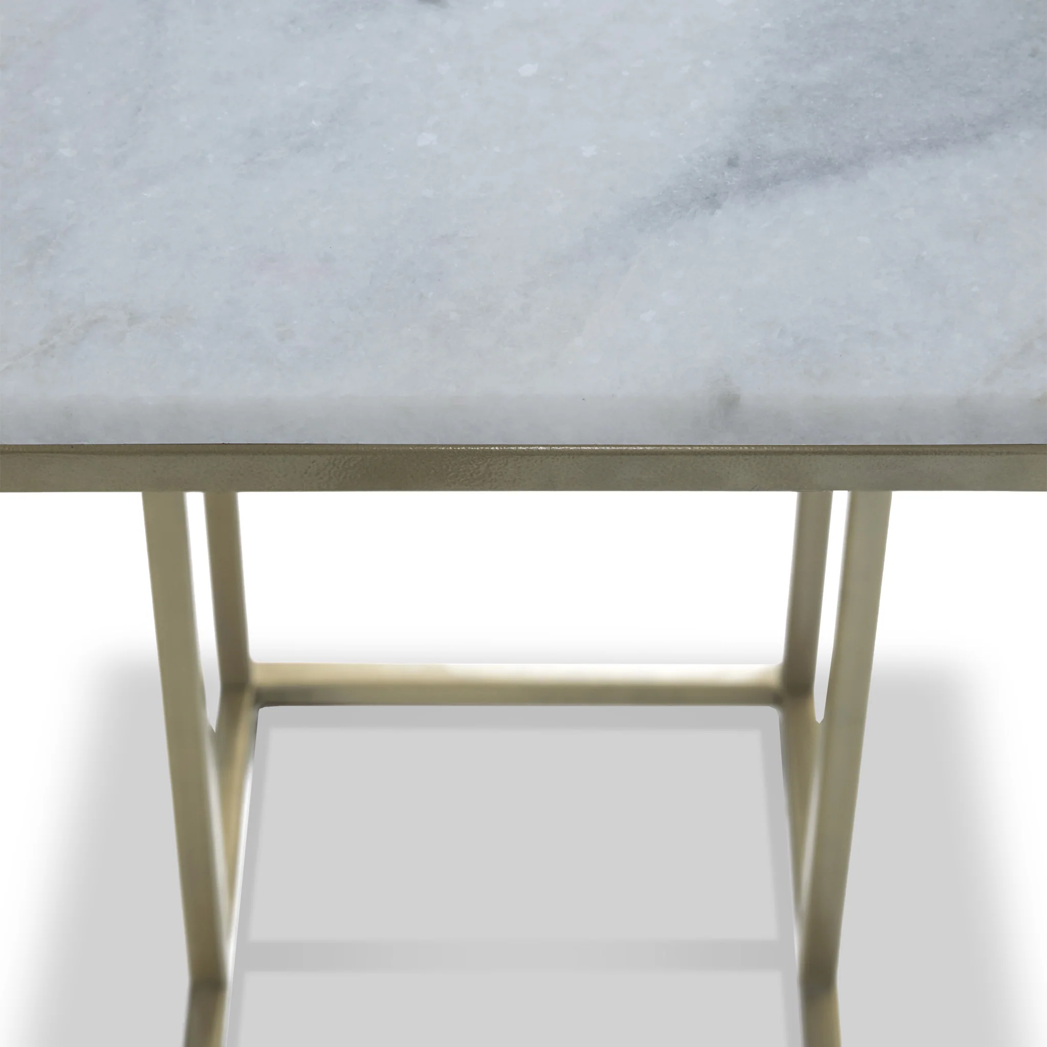 Elissa White Marble Side Table with Gold Leg - Image 8