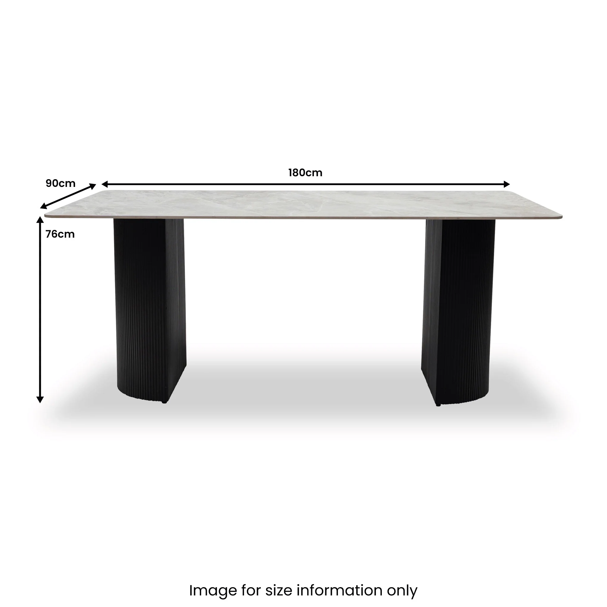 Eliyah 180cm Sintered Stone Dining Table - Image 6