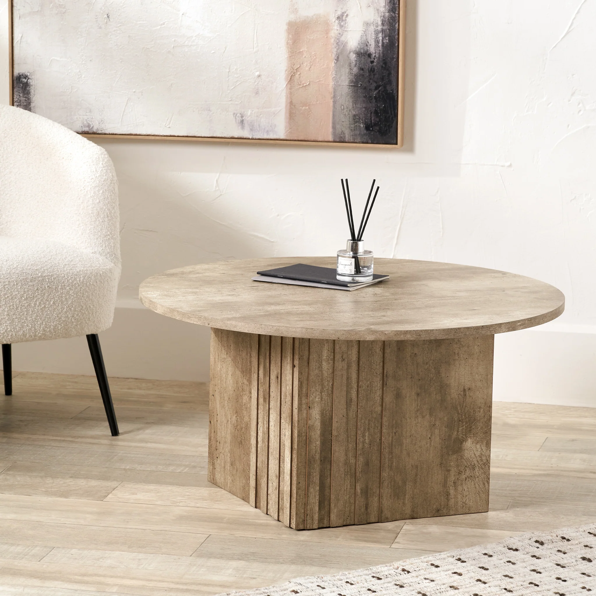 Elkton Concrete Effect Coffee Table - Image 2