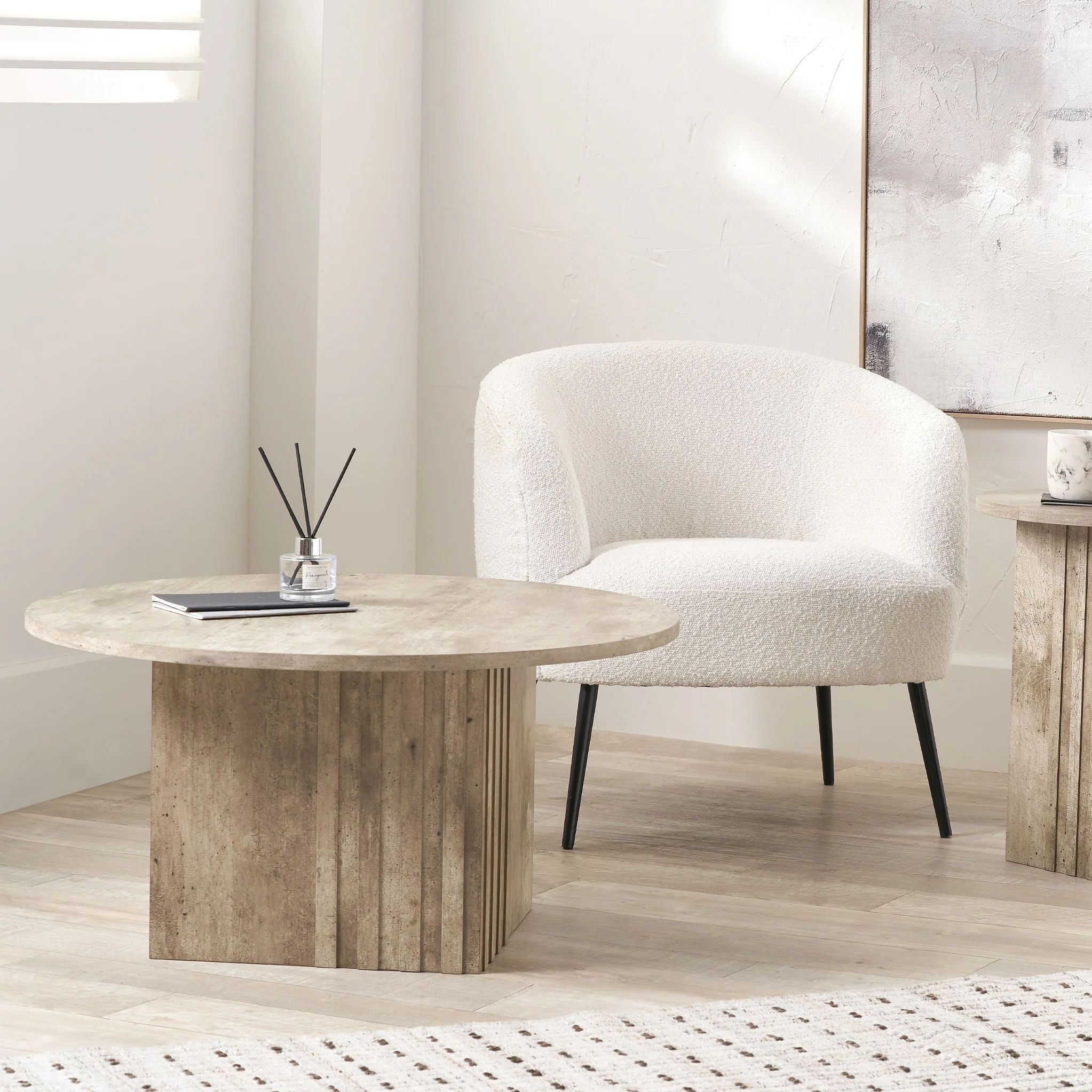 Elkton Concrete Effect Coffee Table - Image 4