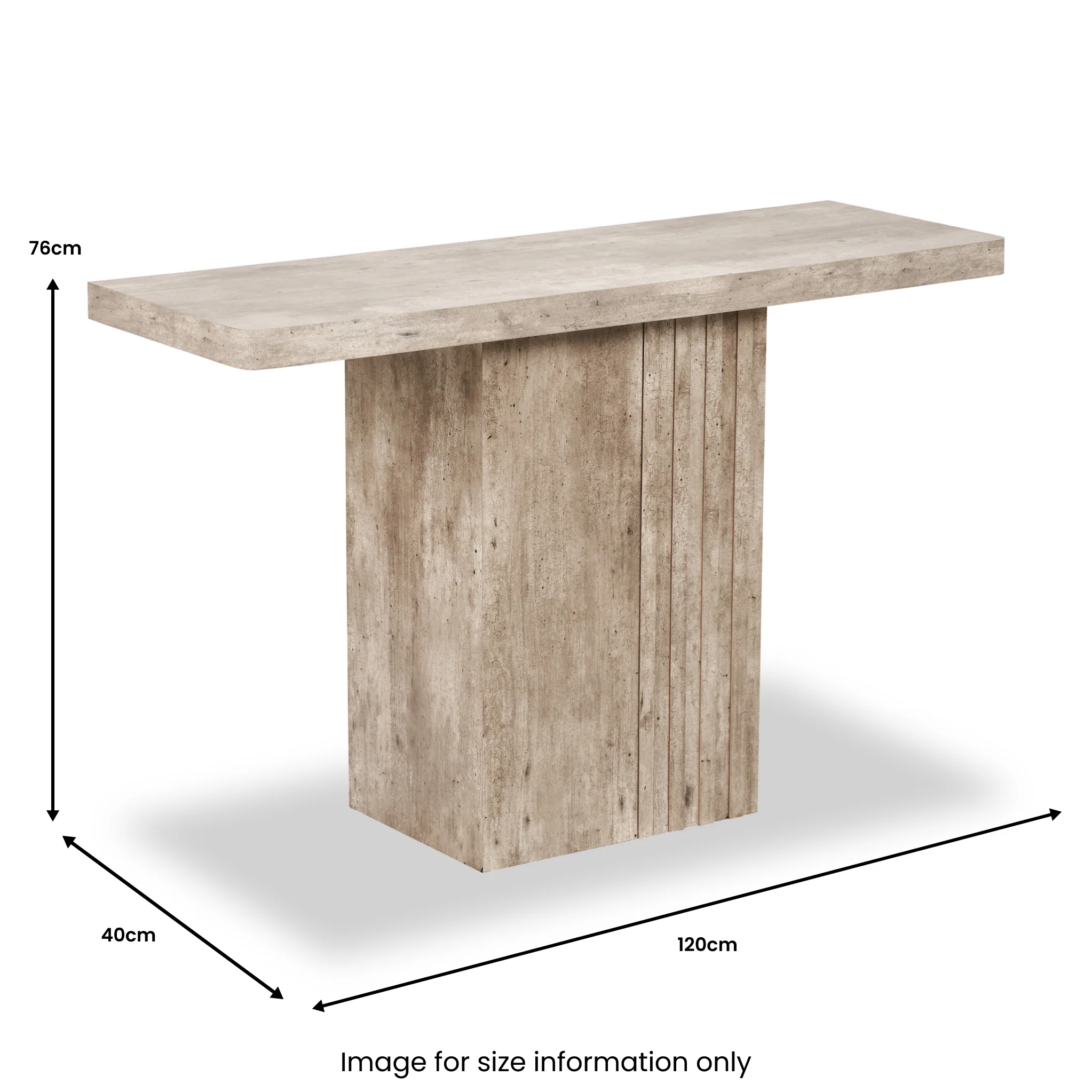 Elkton Concrete Effect Console Table Table - Image 8