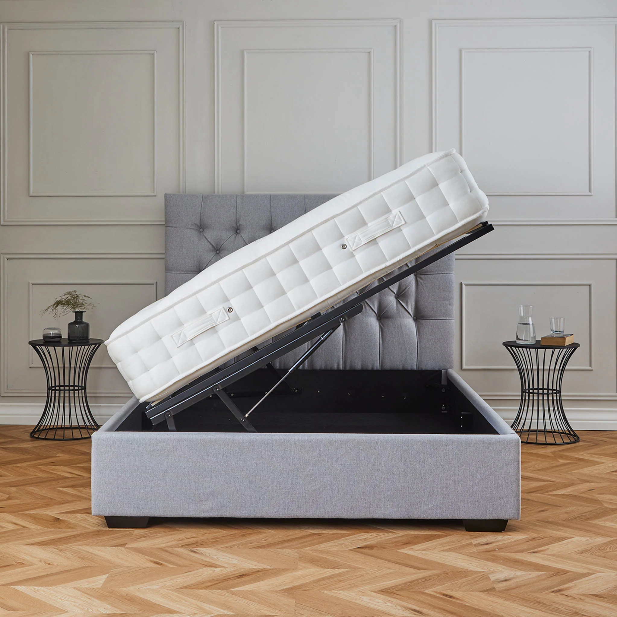 Ella Faux Wool Ottoman Storage Bed Frame - Image 3