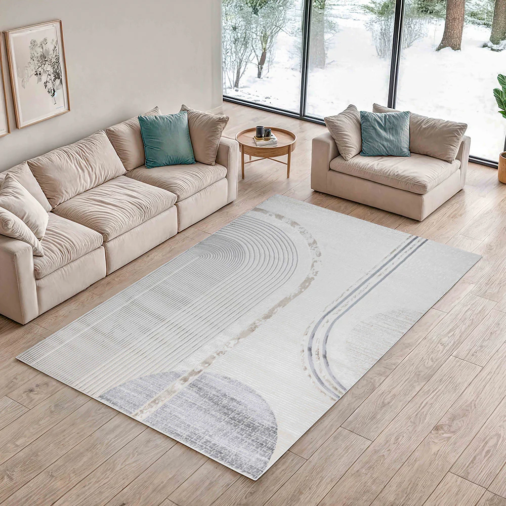 Ellison Abstract Curve Design Rug - Image 2