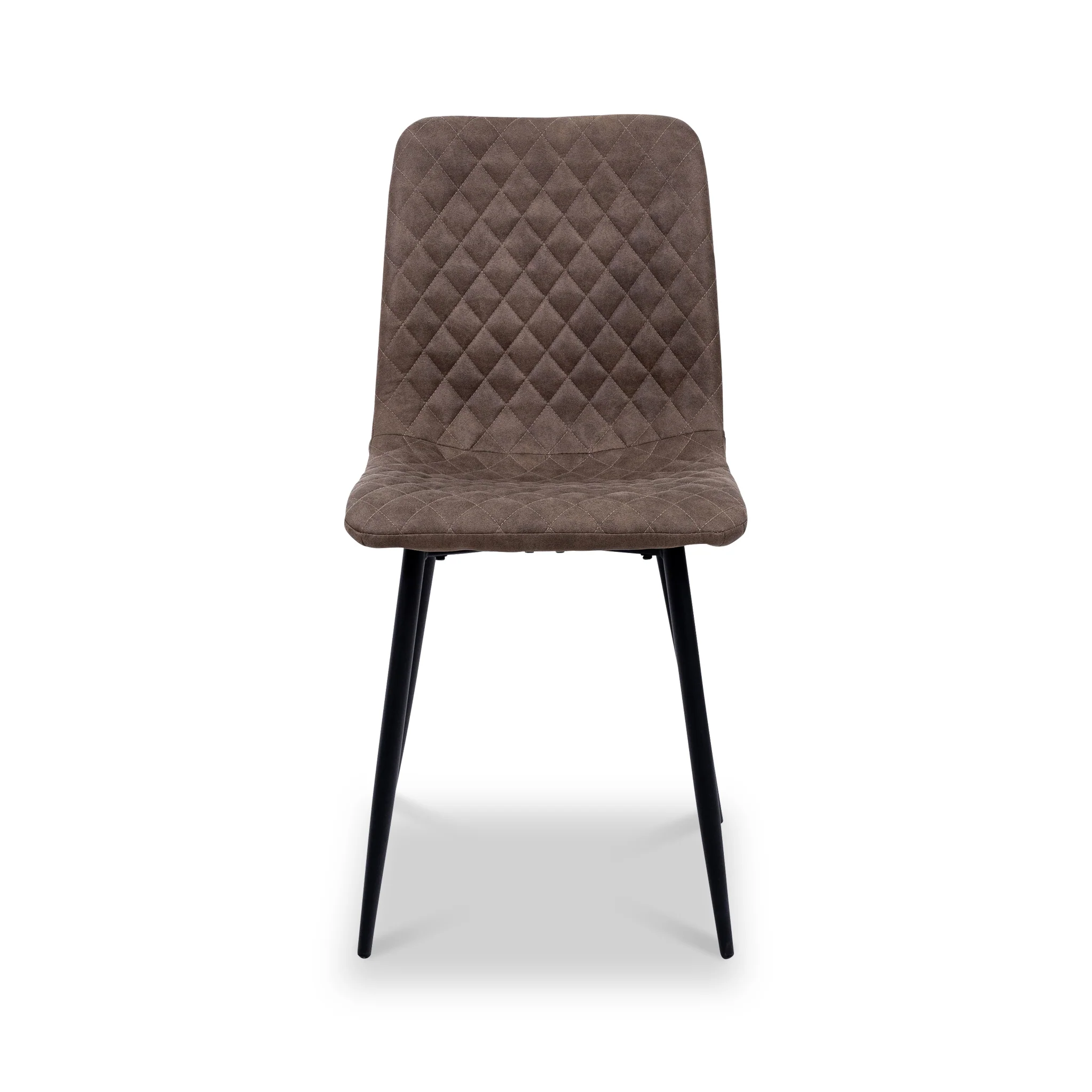 Elmont 120cm Oak Effect Dining Table with 4 Quilted Dining Chairs - Image 5