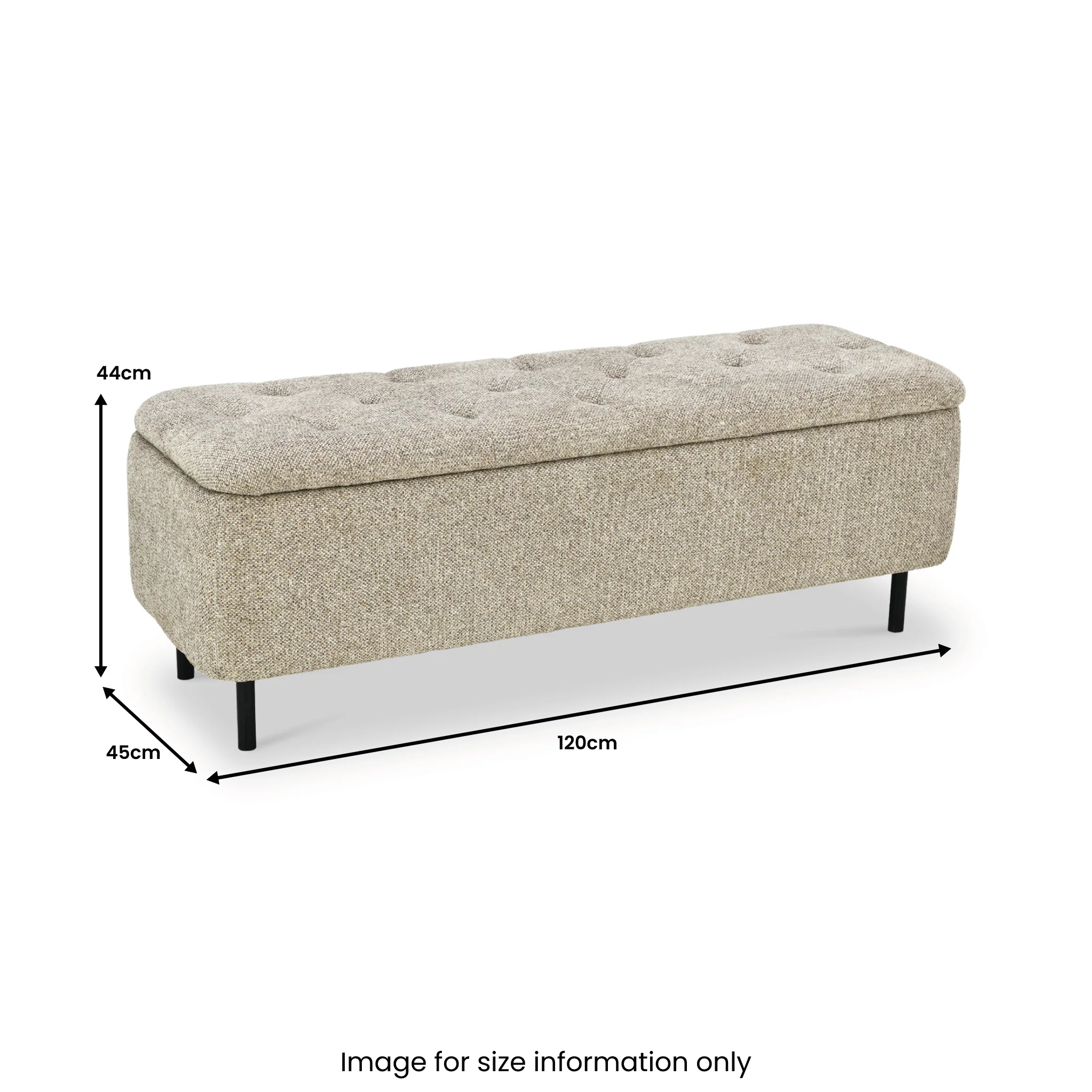 Else Buttoned Storage Ottoman - Image 13