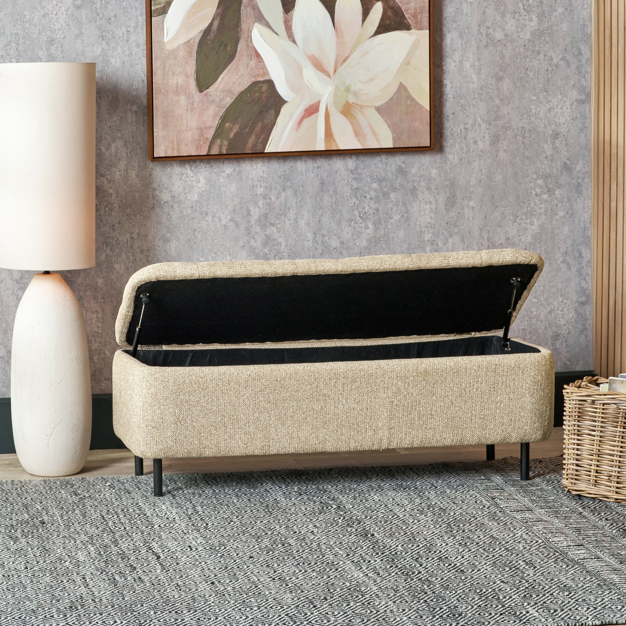 Else Buttoned Storage Ottoman - Image 7