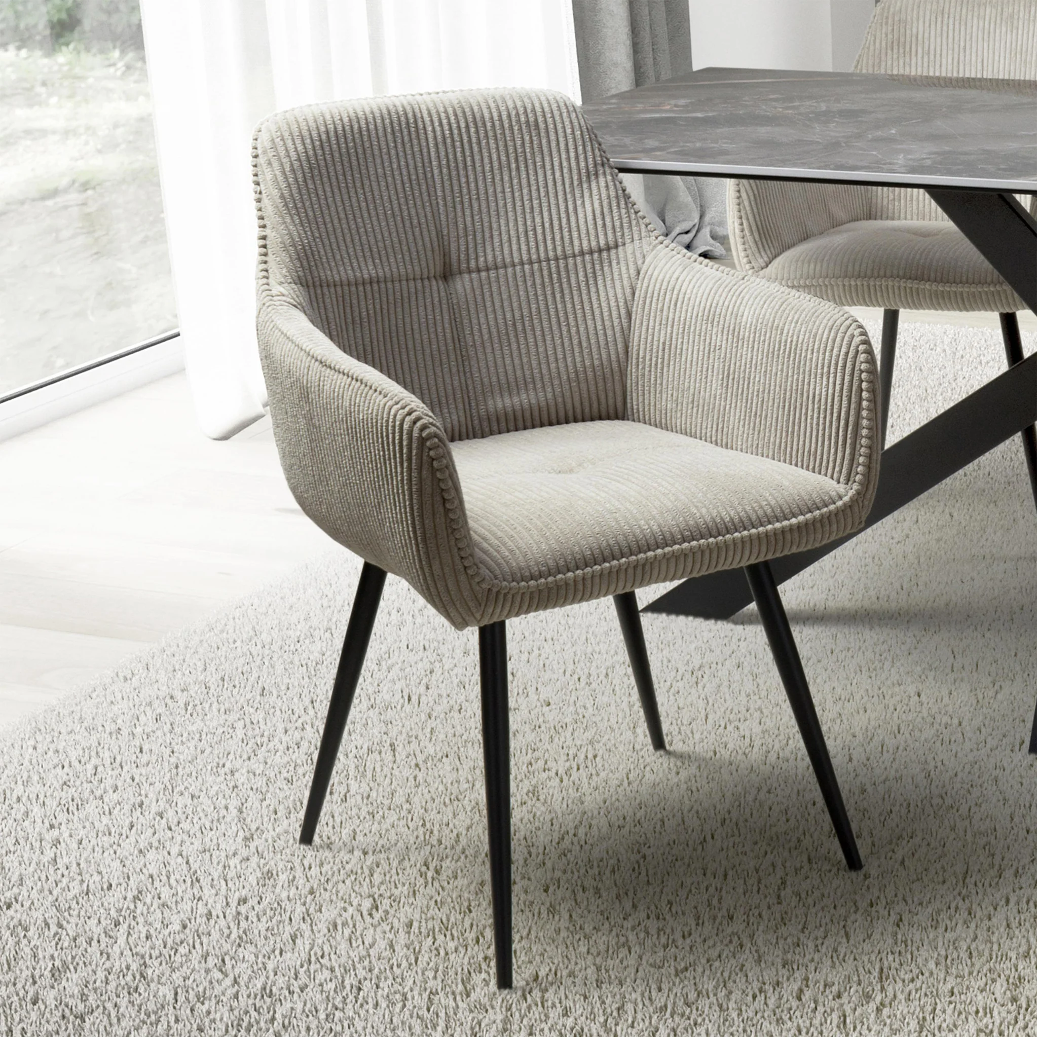 Elsham Corduroy Dining Chair - Image 16
