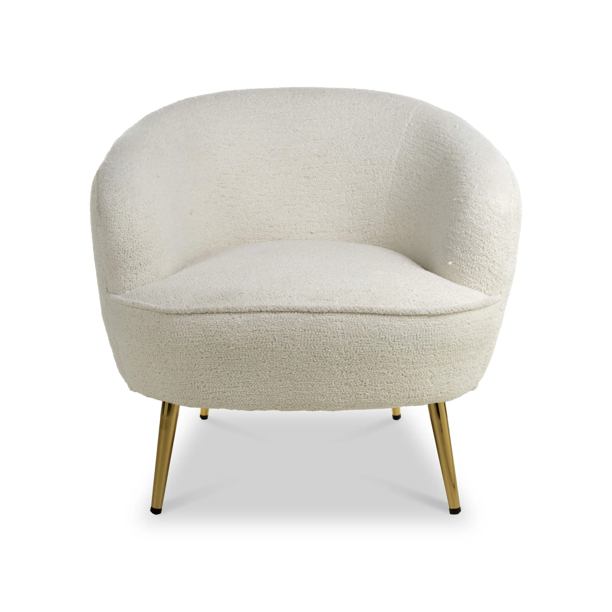 Elska White Boucle Tub Chair - Image 3