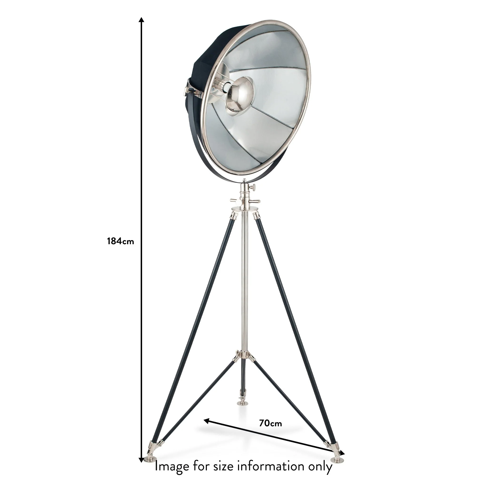 Elstree Metal Tripod Floor Lamp - Image 4