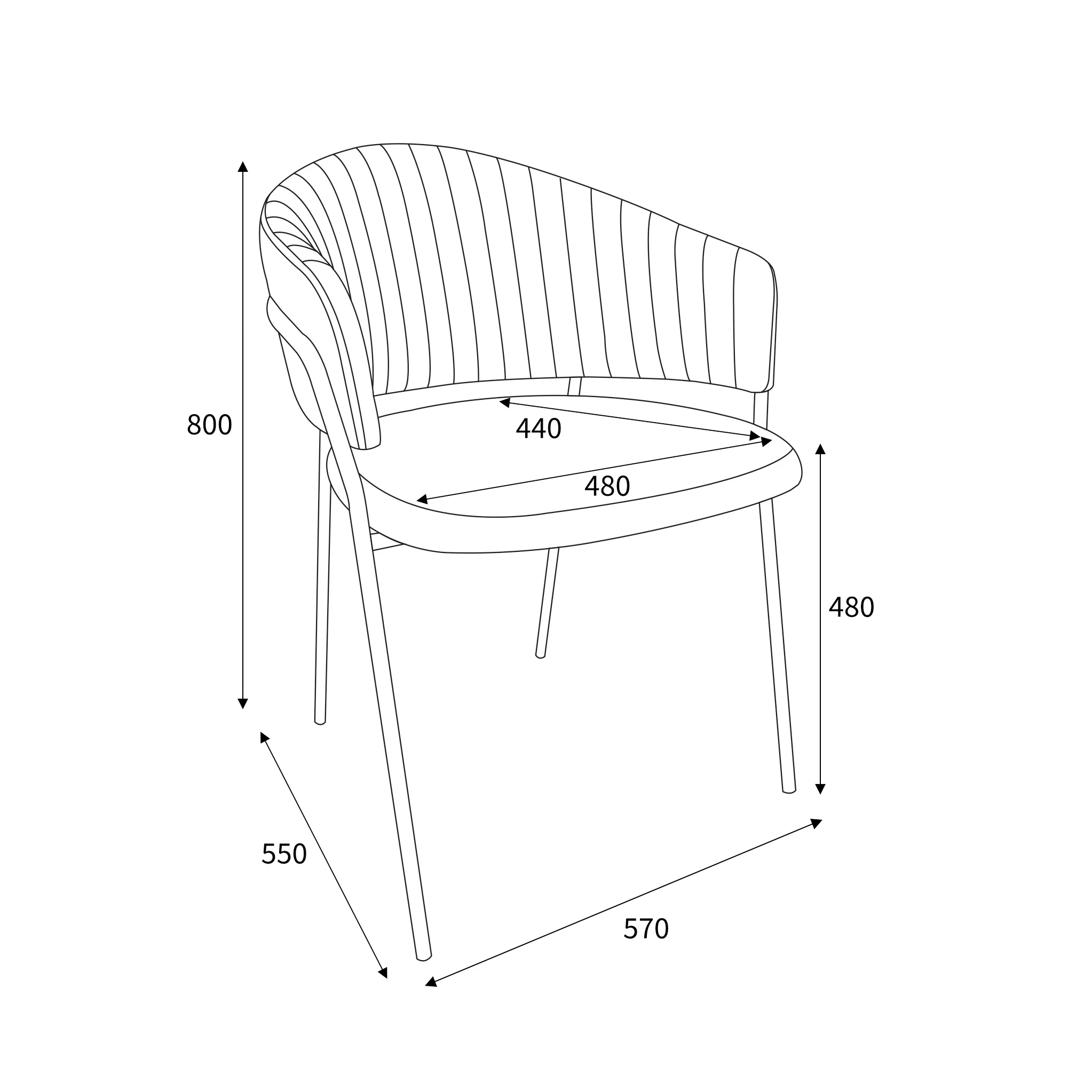 Elven Brushed Velvet Dining Chair - Image 15