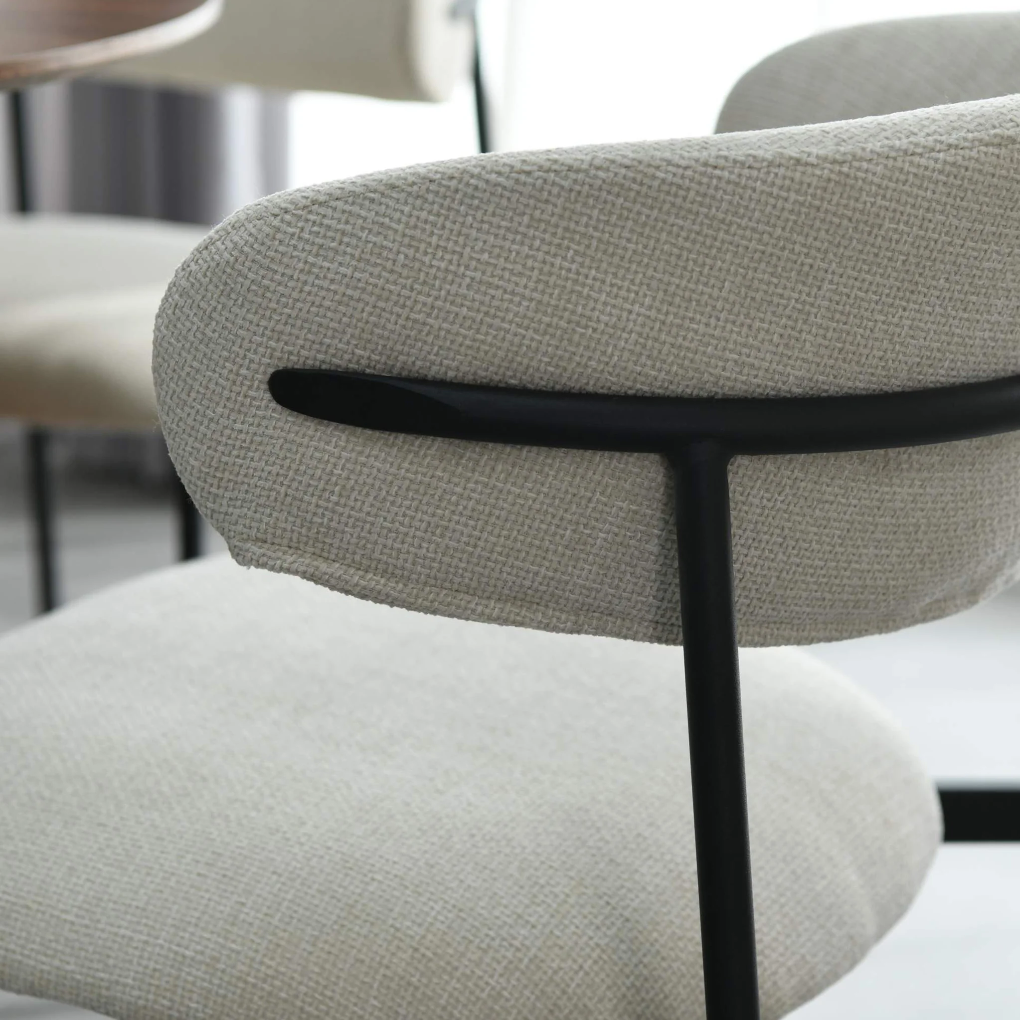 Elvina Faux Linen Dining Chair - Image 10