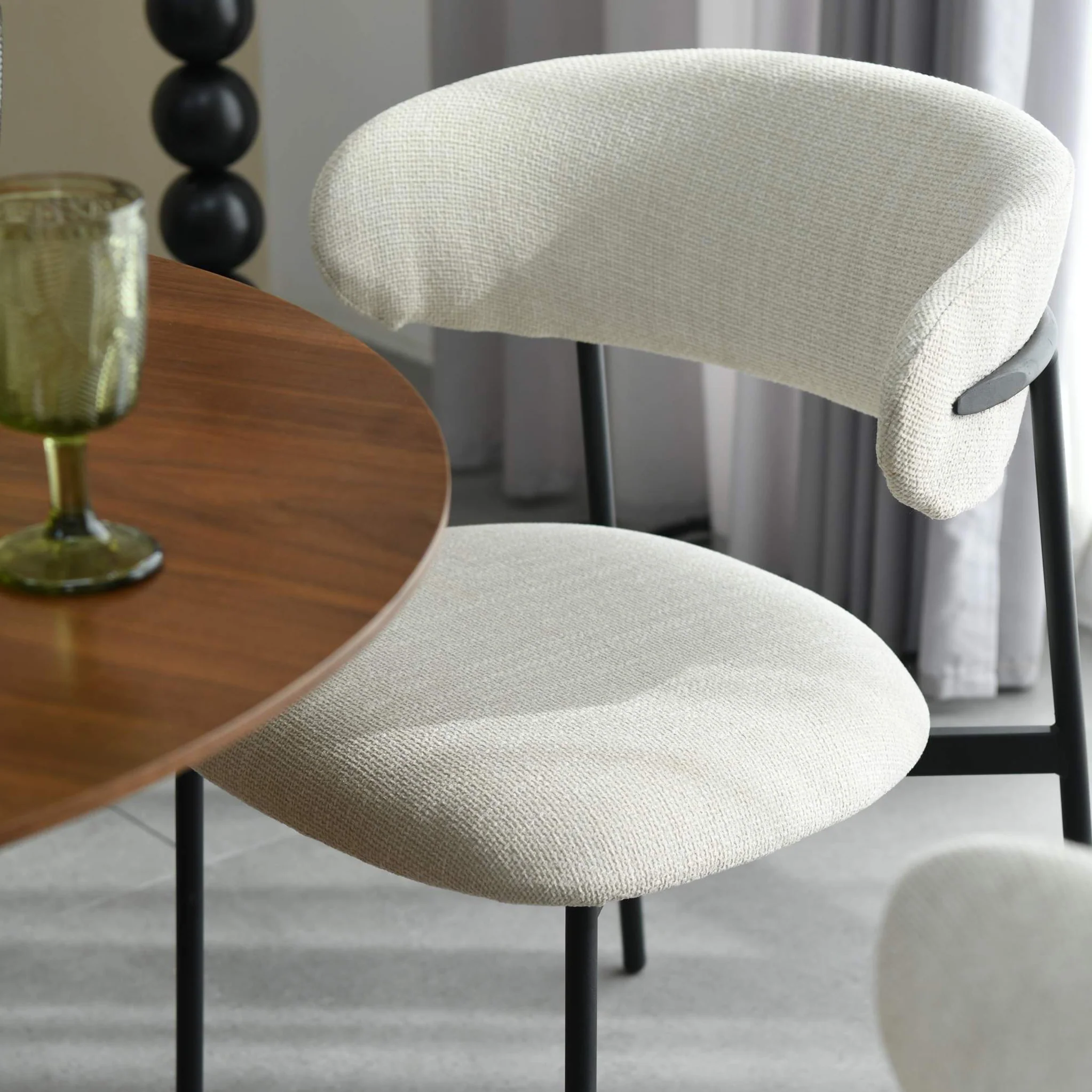 Elvina Faux Linen Dining Chair - Image 11