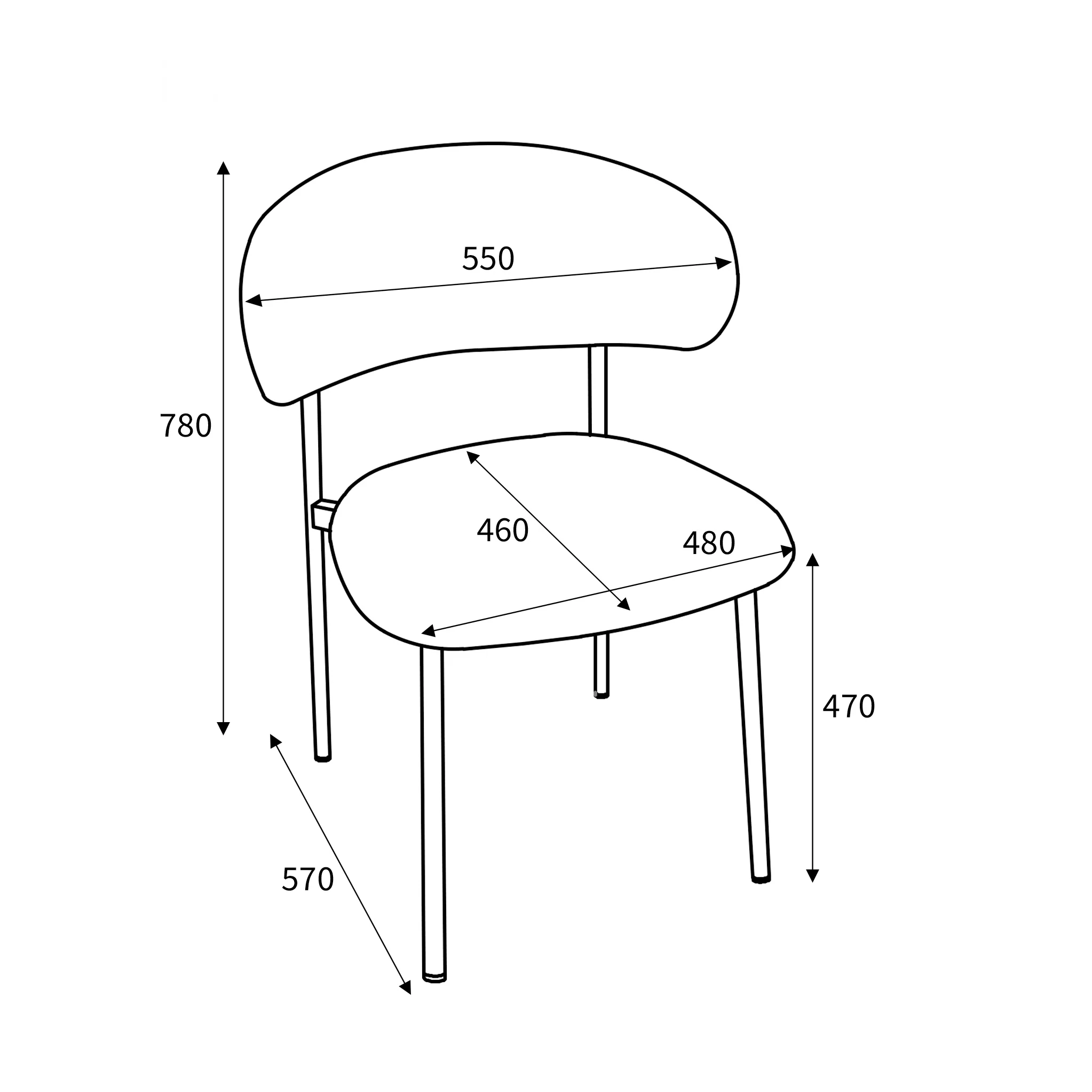 Elvina Faux Linen Dining Chair - Image 13