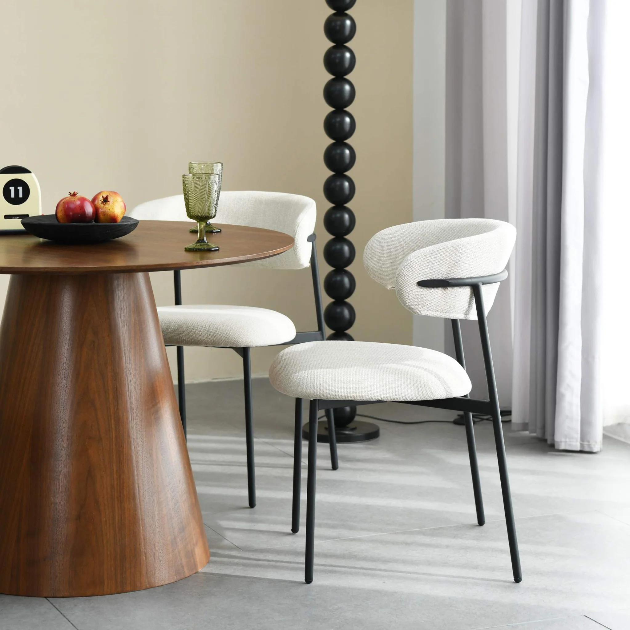 Elvina Faux Linen Dining Chair - Image 2