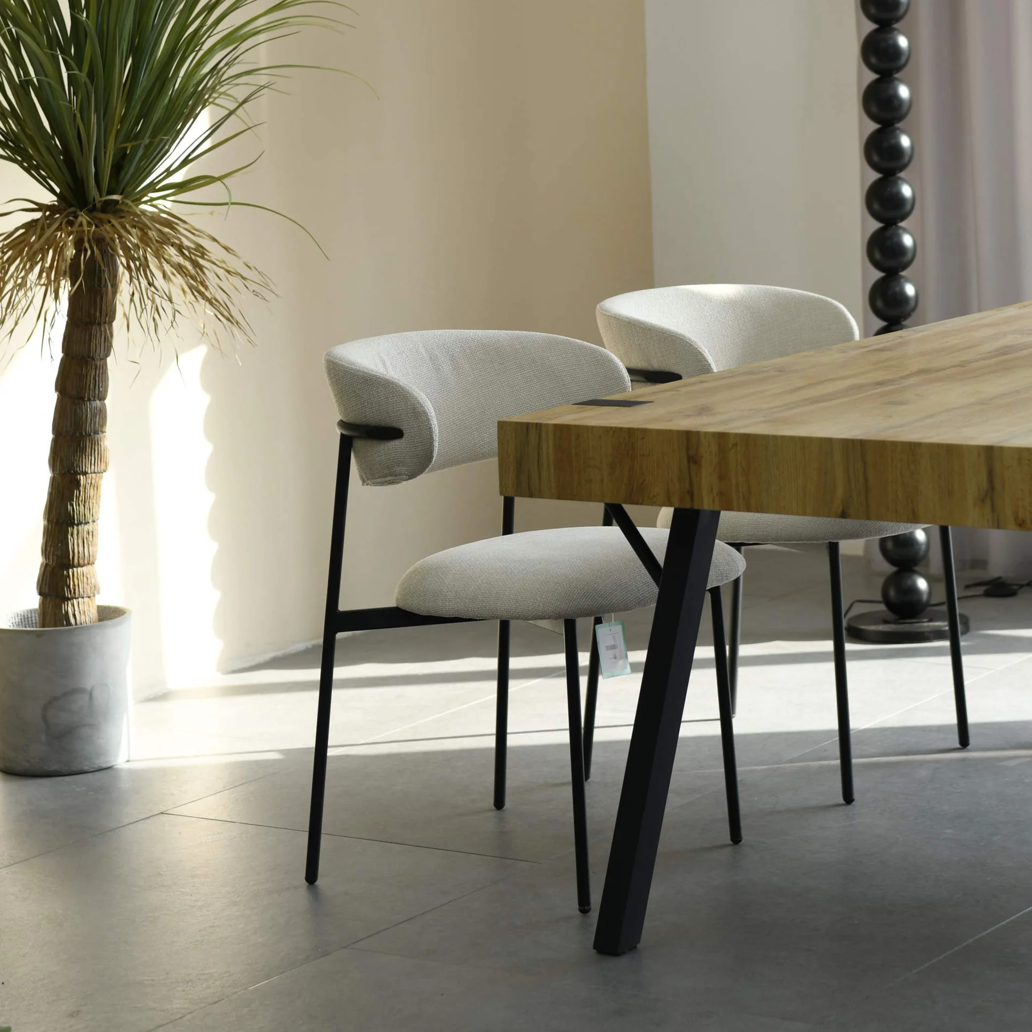 Elvina Faux Linen Dining Chair - Image 9