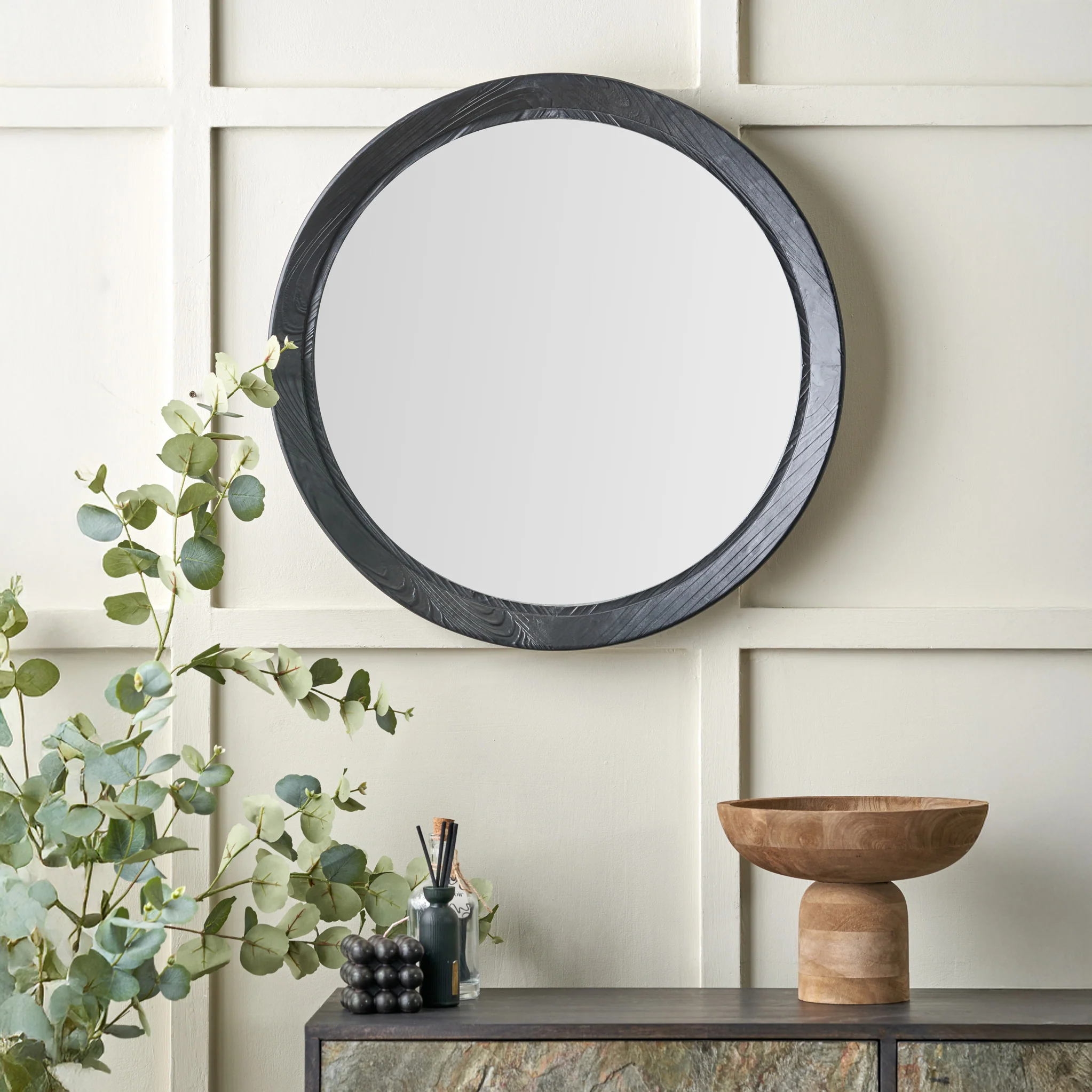 Elwood Black Fir Effect Wall Mirror - Image 2