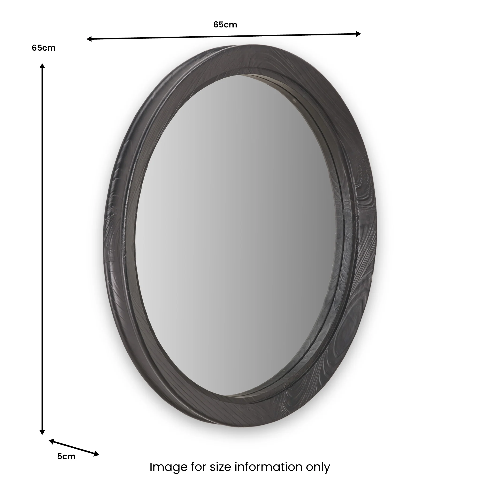 Elwood Black Fir Effect Wall Mirror - Image 8