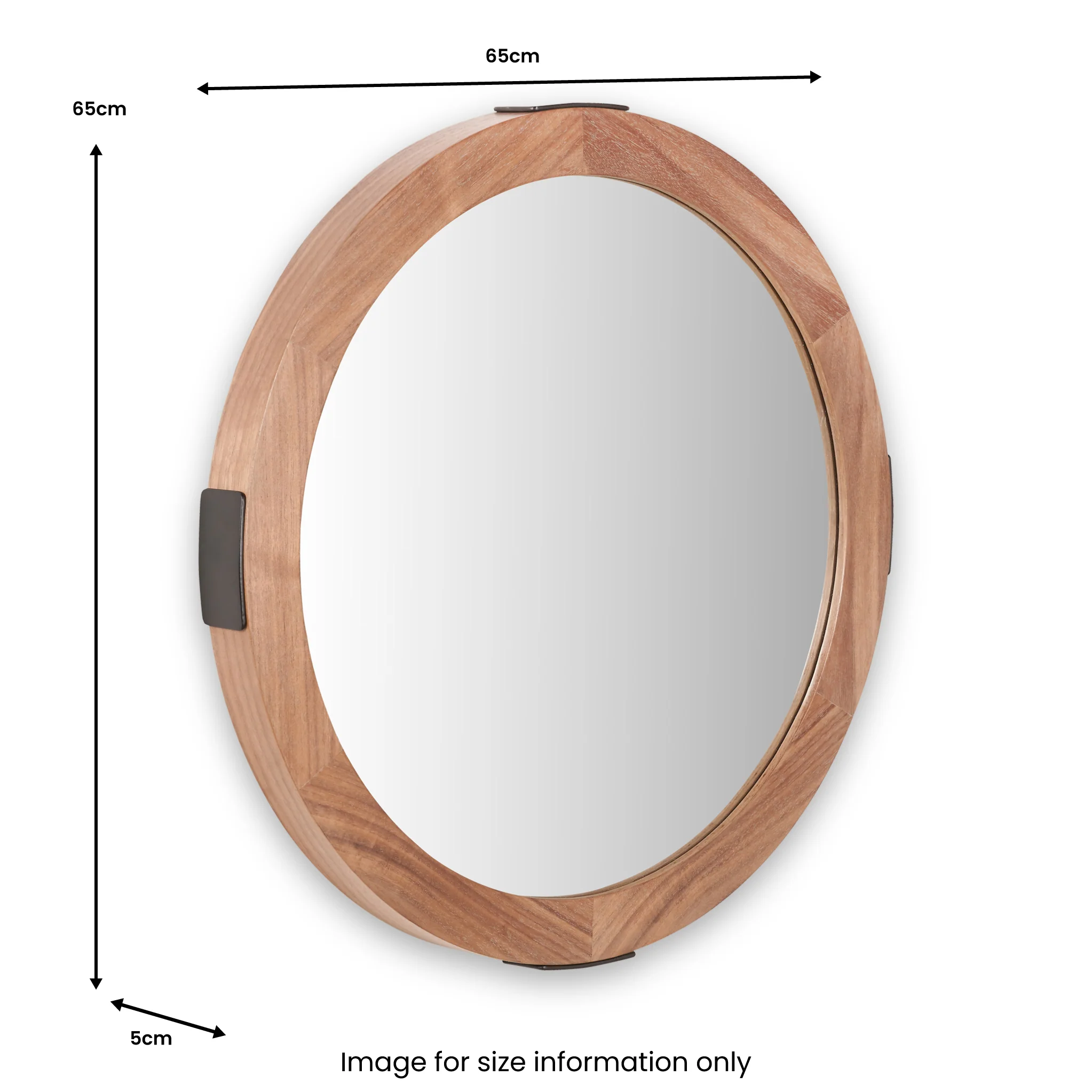 Elwood Walnut Wood Effect Wall Mirror - Image 7