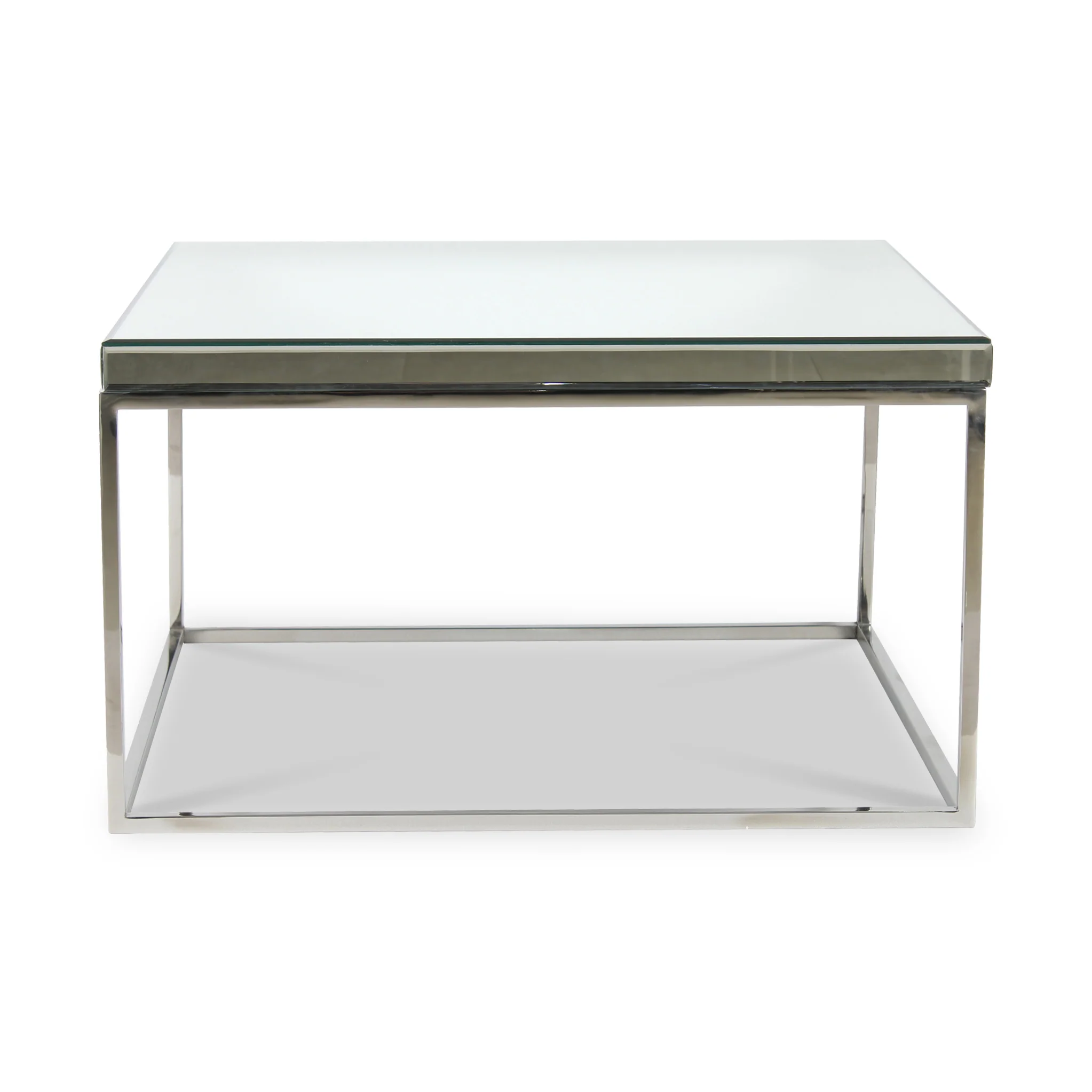 Elysee Mirrored Glass Square Coffee Table - Image 3