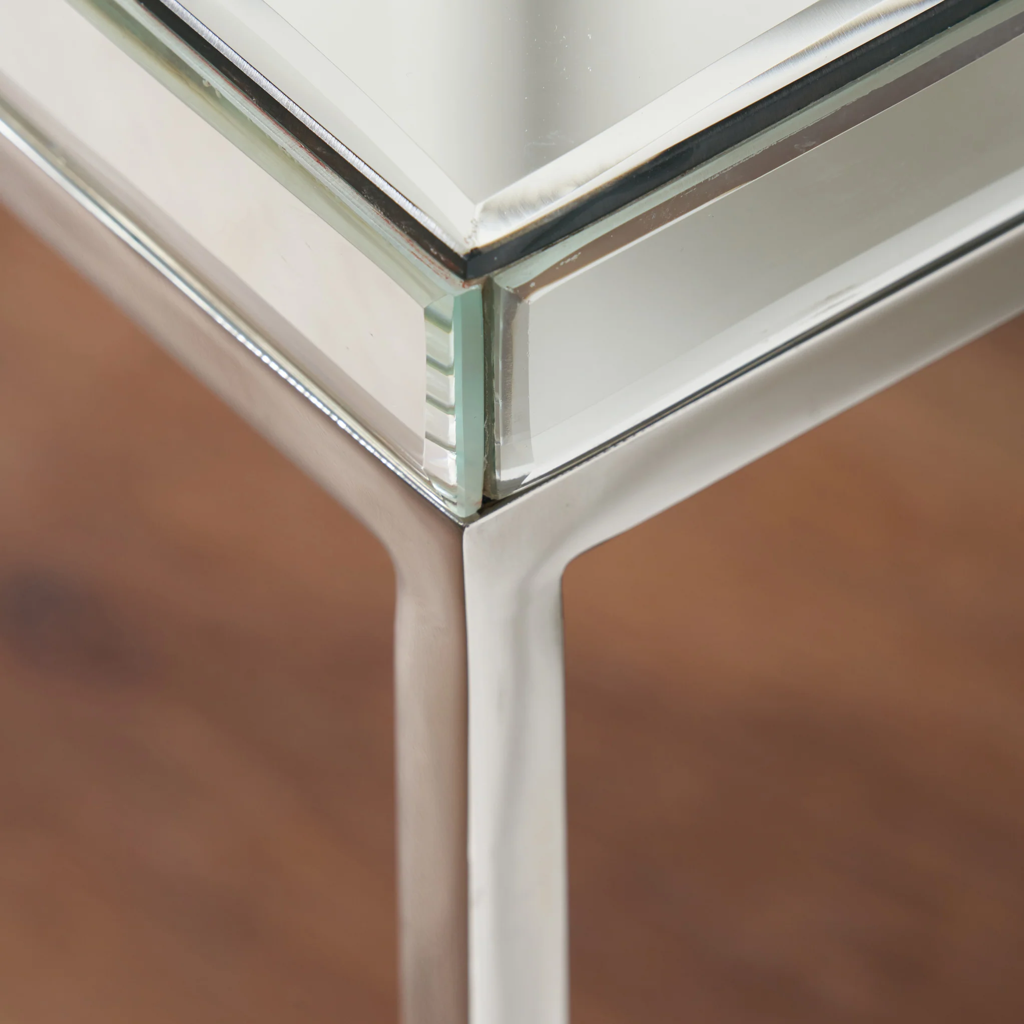 Elysee Mirrored Glass Square Coffee Table - Image 6