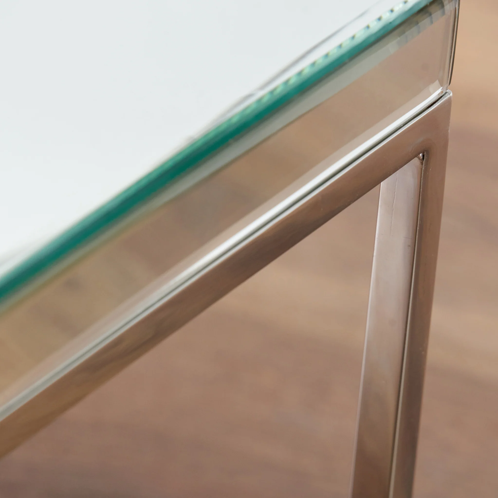 Elysee Mirrored Glass Square Coffee Table - Image 7