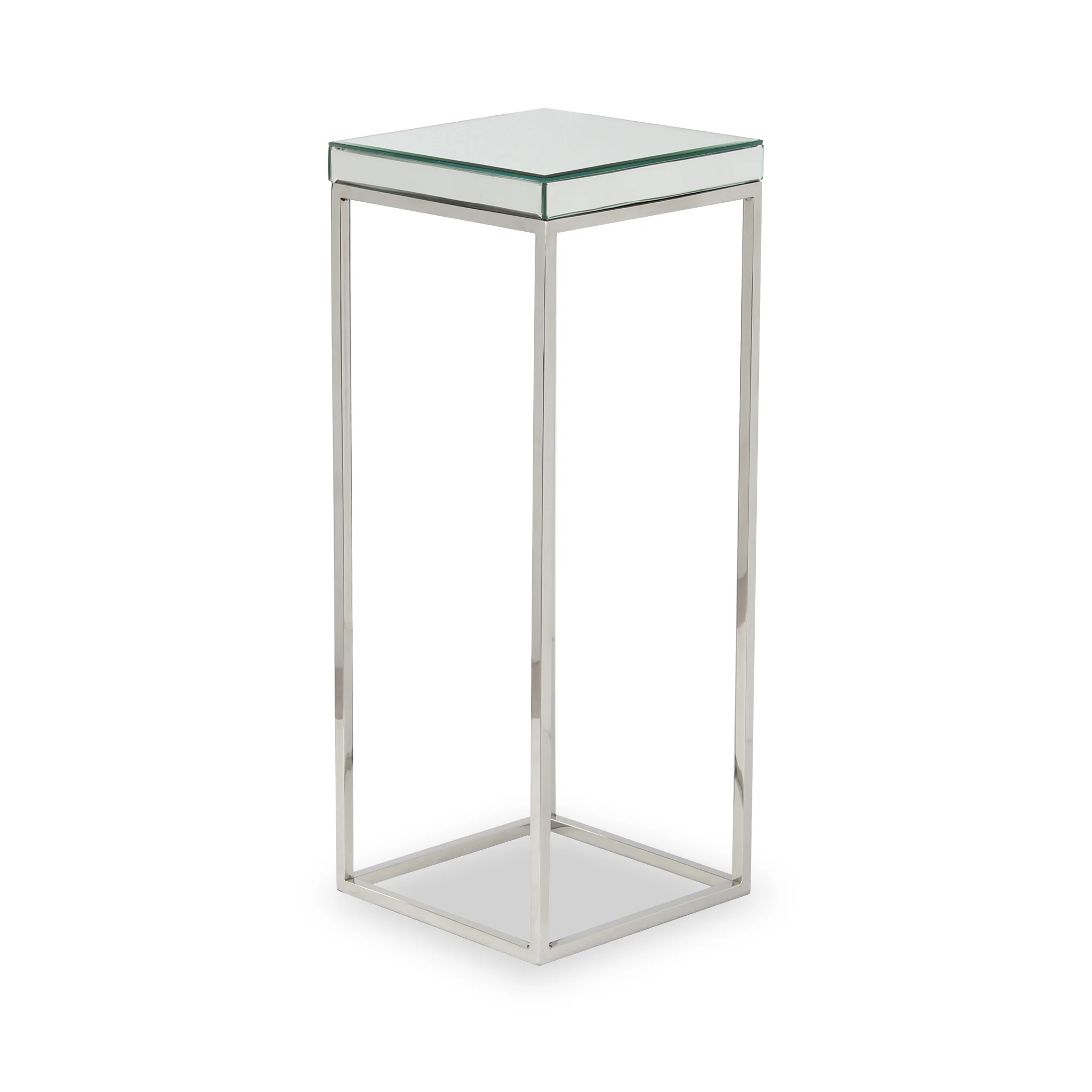 Elysee Mirrored Glass Square Side Table - Image 4
