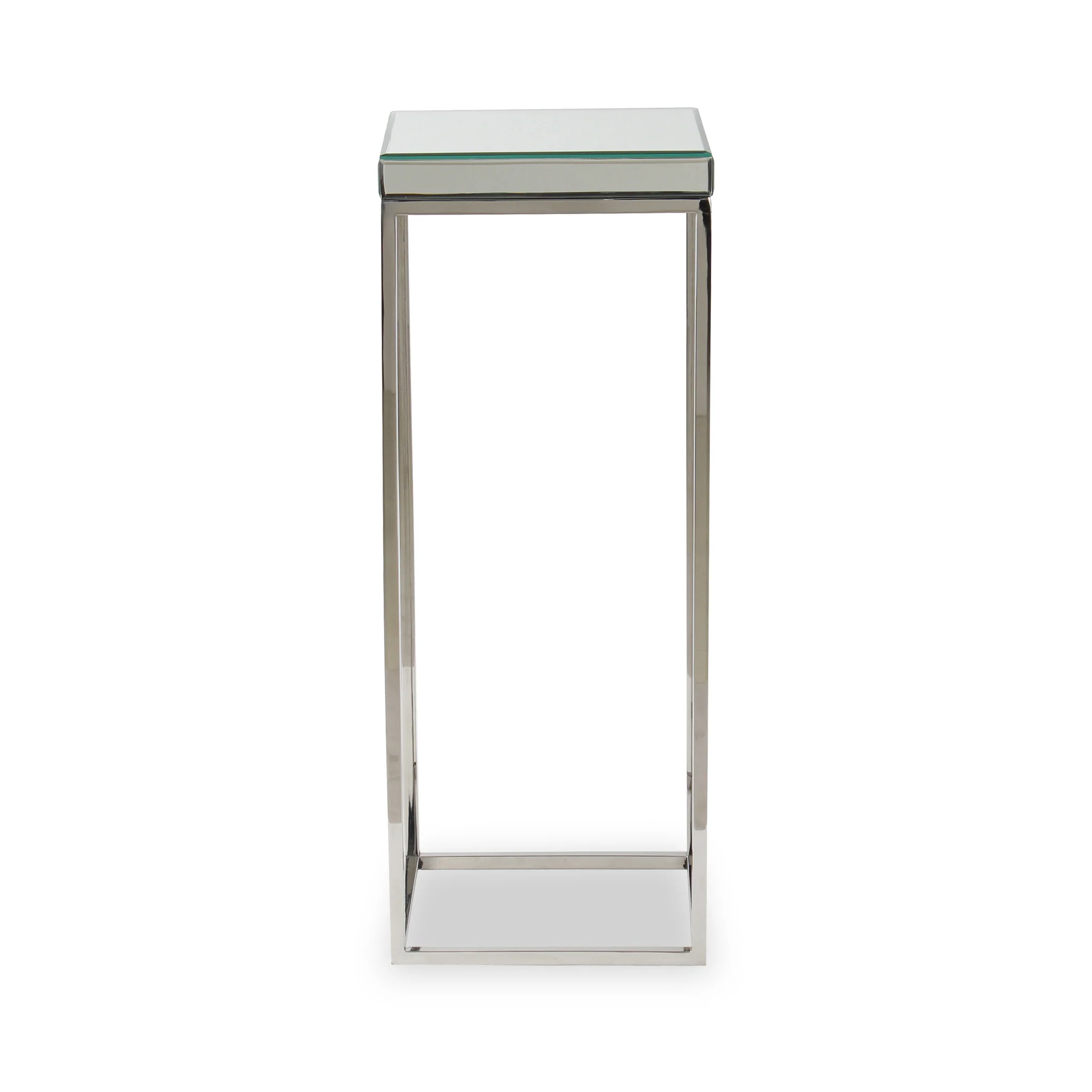 Elysee Mirrored Glass Square Side Table - Image 6