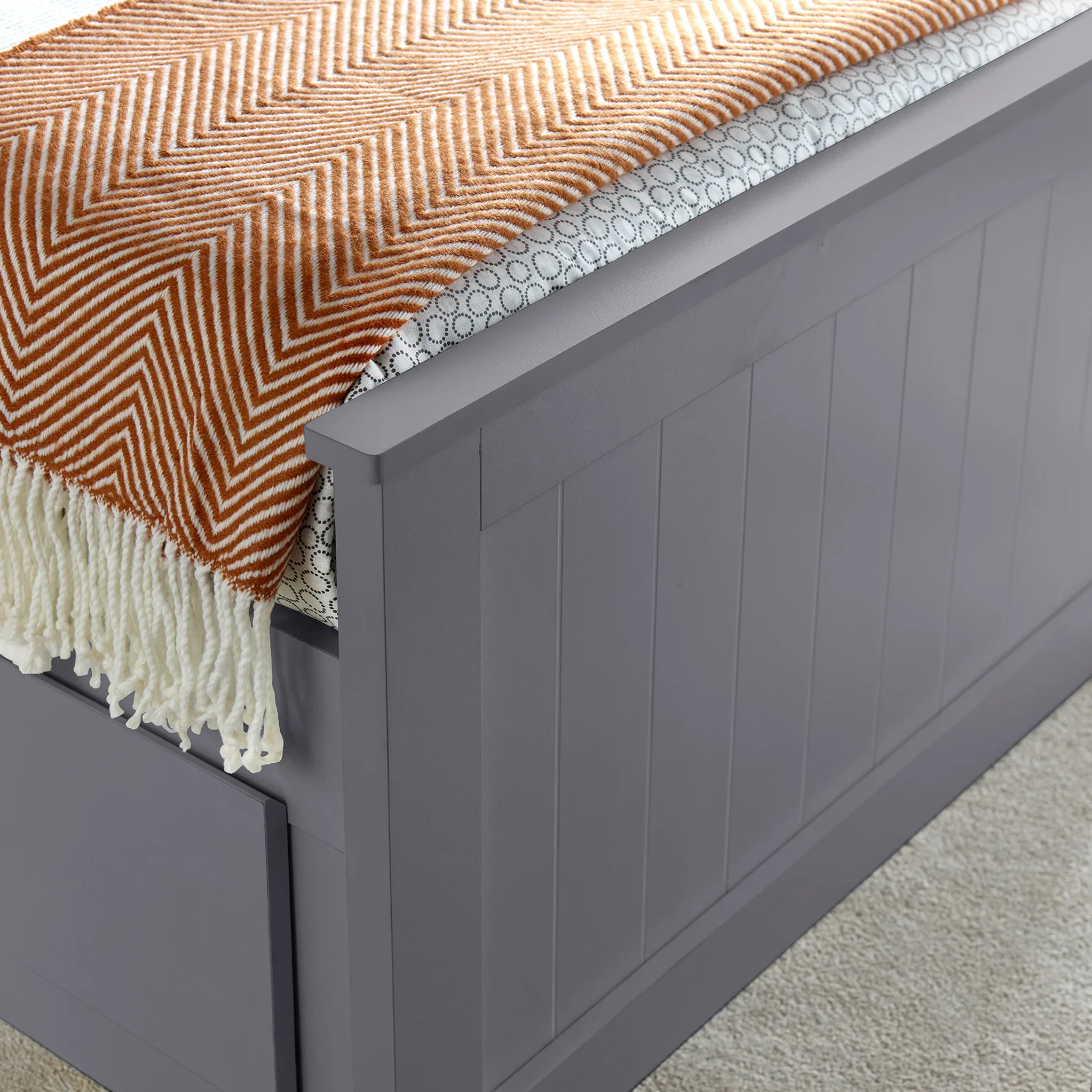 Emelia Wooden 3 Drawer and Shelving Storage Bed Frame - Image 11